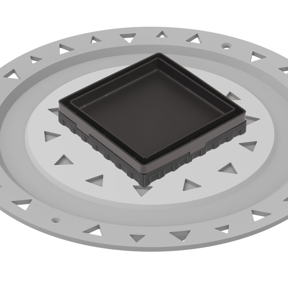Infinity Drain 4" x 4" LTD 4 Tile Insert Complete Kit with PVC Bonded Flange, 2", 3" and 4" Outlet