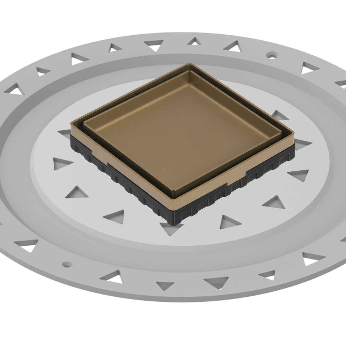 Infinity Drain 4" x 4" LTD 4 Tile Insert Complete Kit with PVC Bonded Flange, 2", 3" and 4" Outlet