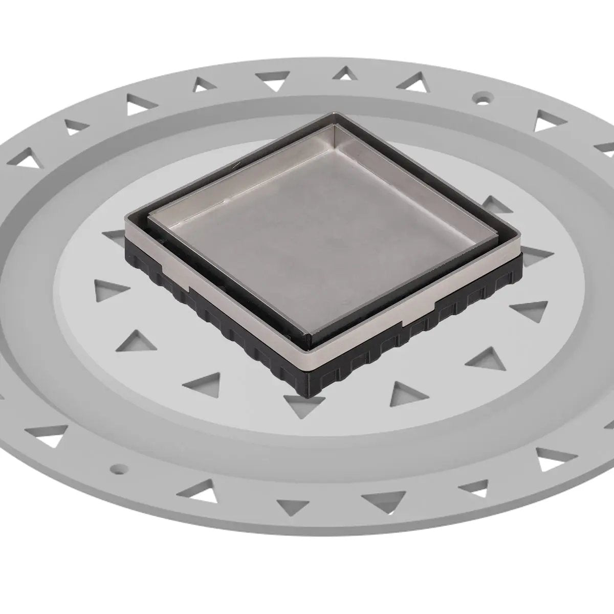 Infinity Drain 4" x 4" LTD 4 Tile Insert Complete Kit with PVC Bonded Flange, 2", 3" and 4" Outlet by Infinity Drain