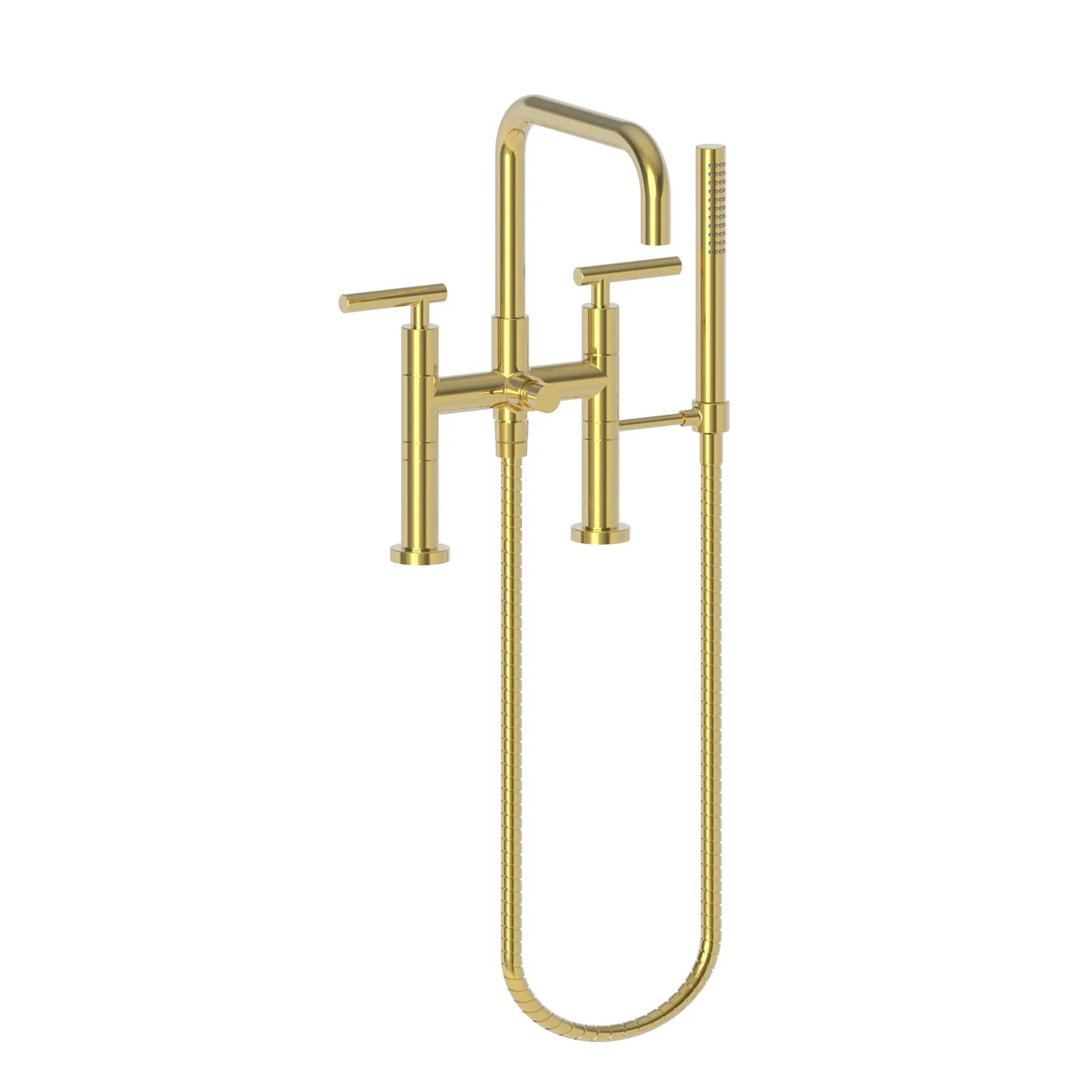Newport Brass East Square Exposed Tub & Hand Shower Set - Deck Mount by Newport Brass
