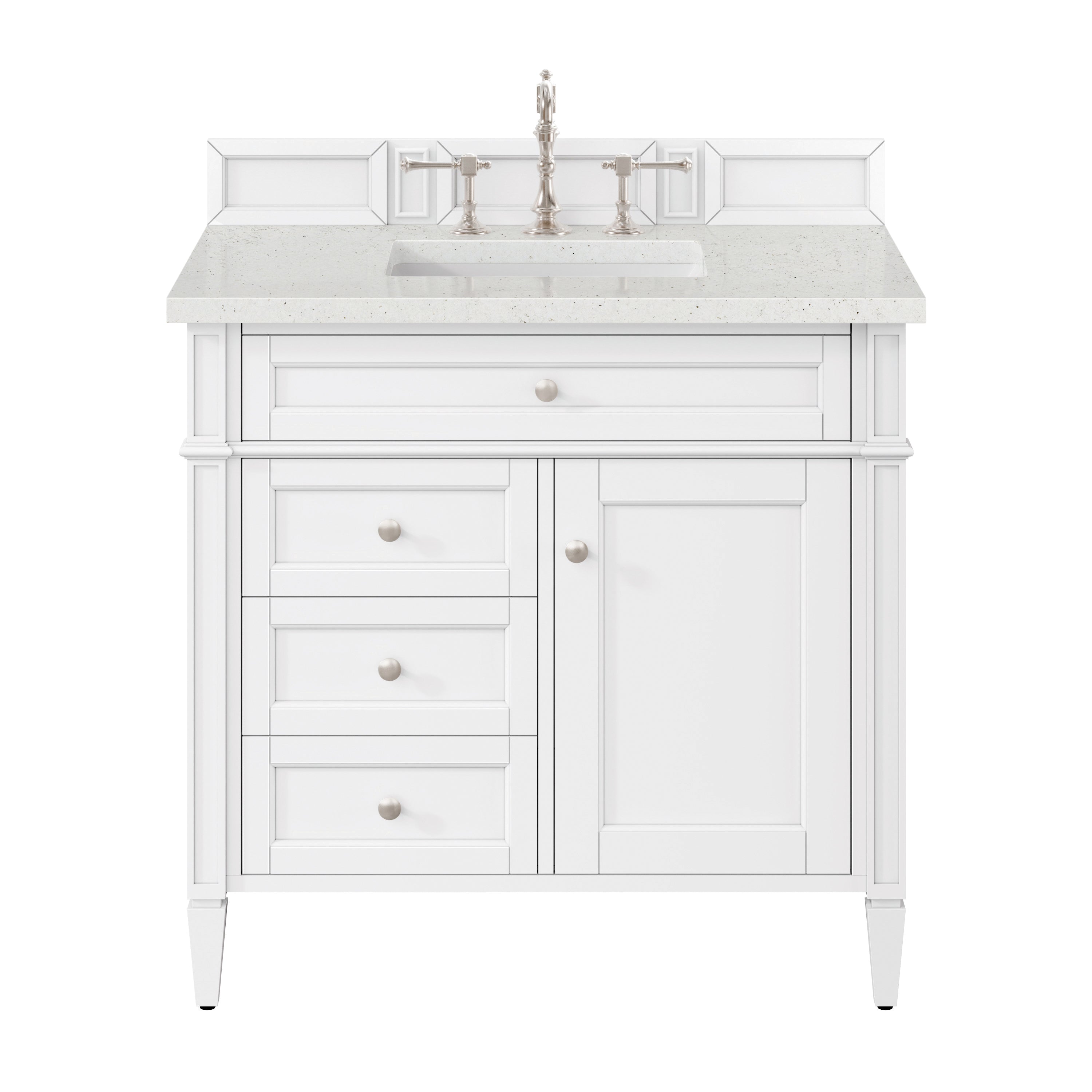 James Martin Vanities Brittany 36" Single Vanity - Bright White