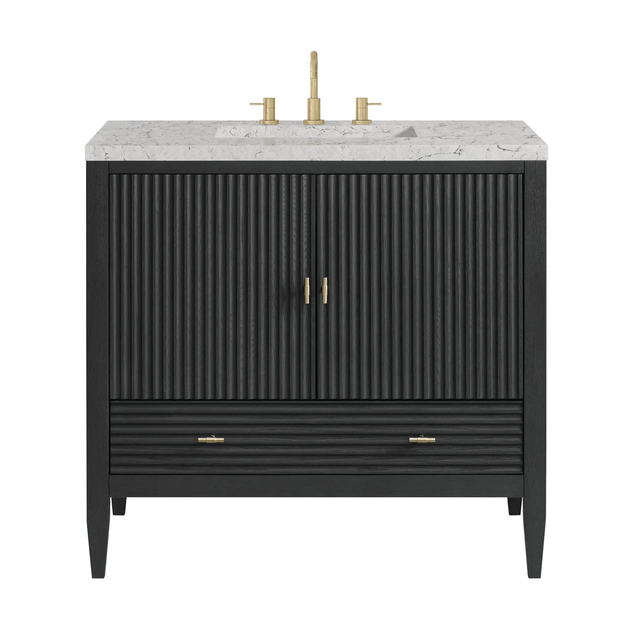James Martin Myrrin 36" Vanity Set - Carbon Oak by James Martin Vanities