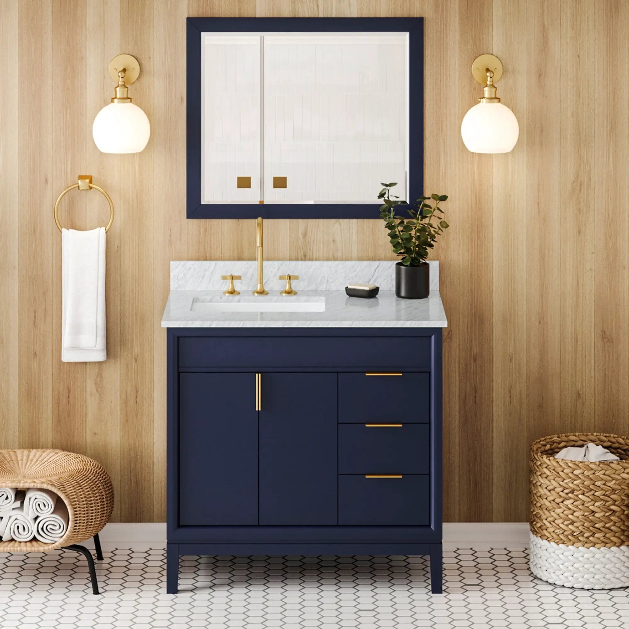Jeffrey Alexander 36" Theodora Vanity Set by Jeffrey Alexander