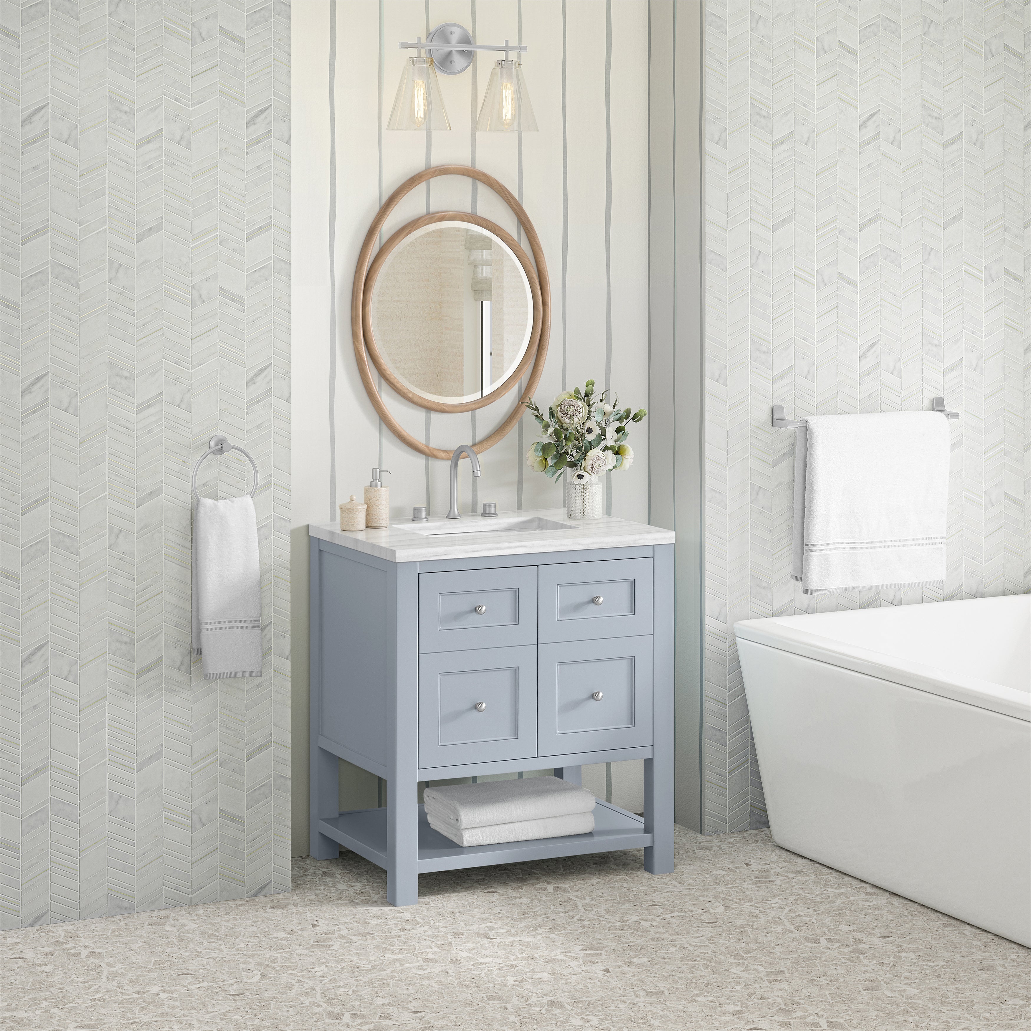 arctic fall solid surface top vanity