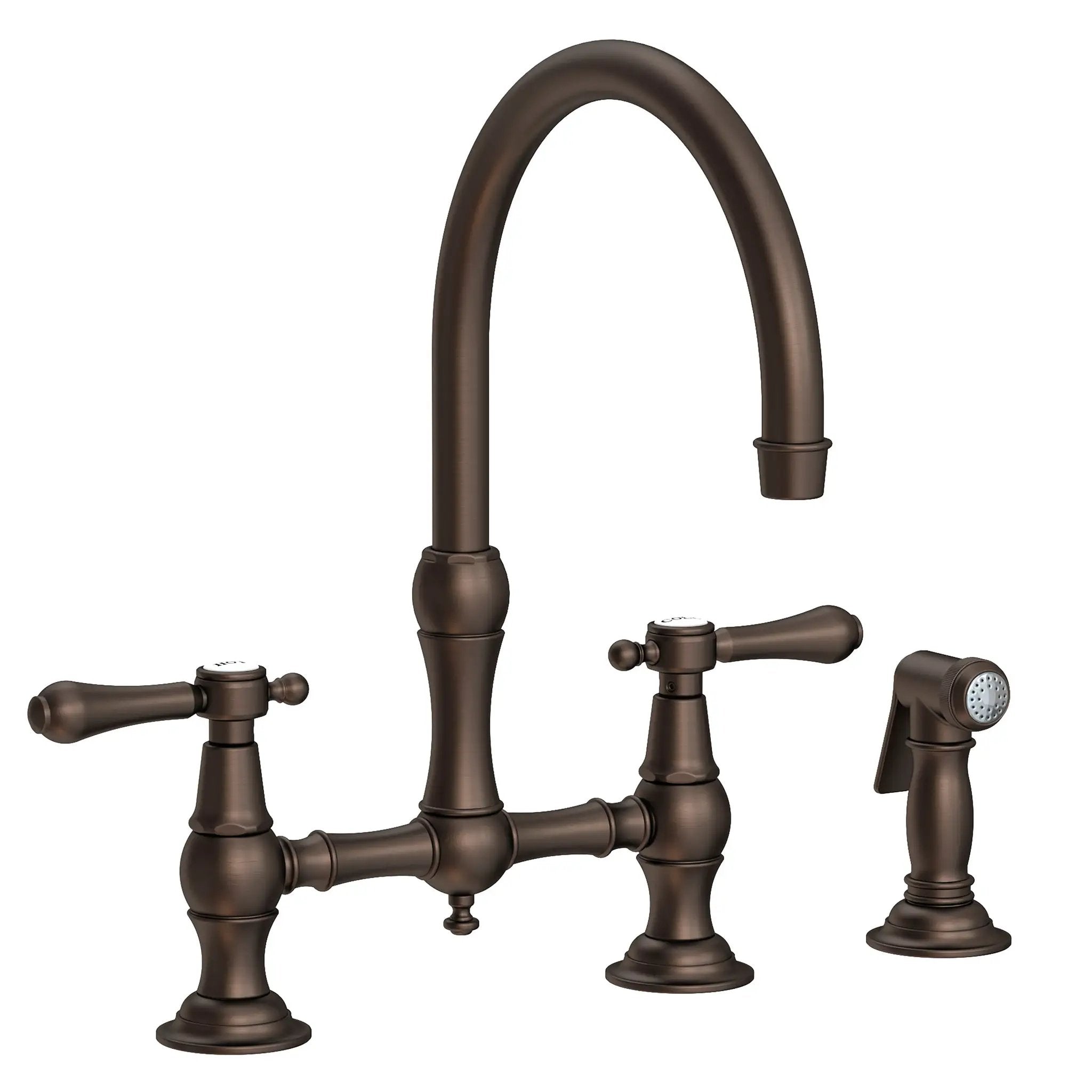 Newport Brass Chesterfield Kitchen Bridge Faucet with Side Spray by Newport Brass