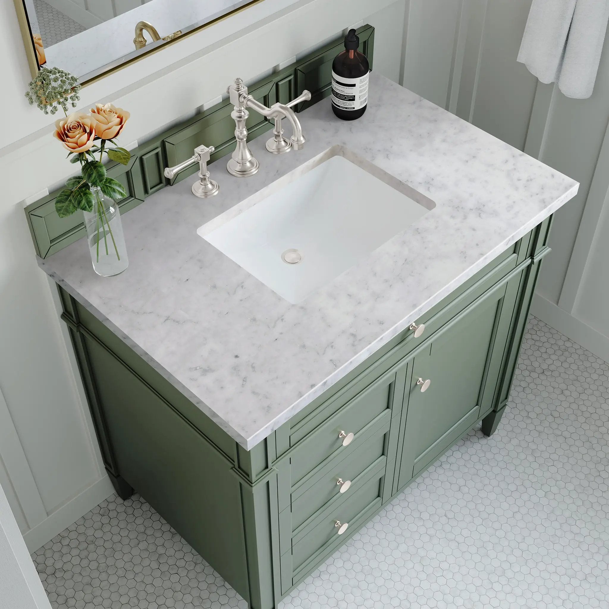 smokey celadon vanity