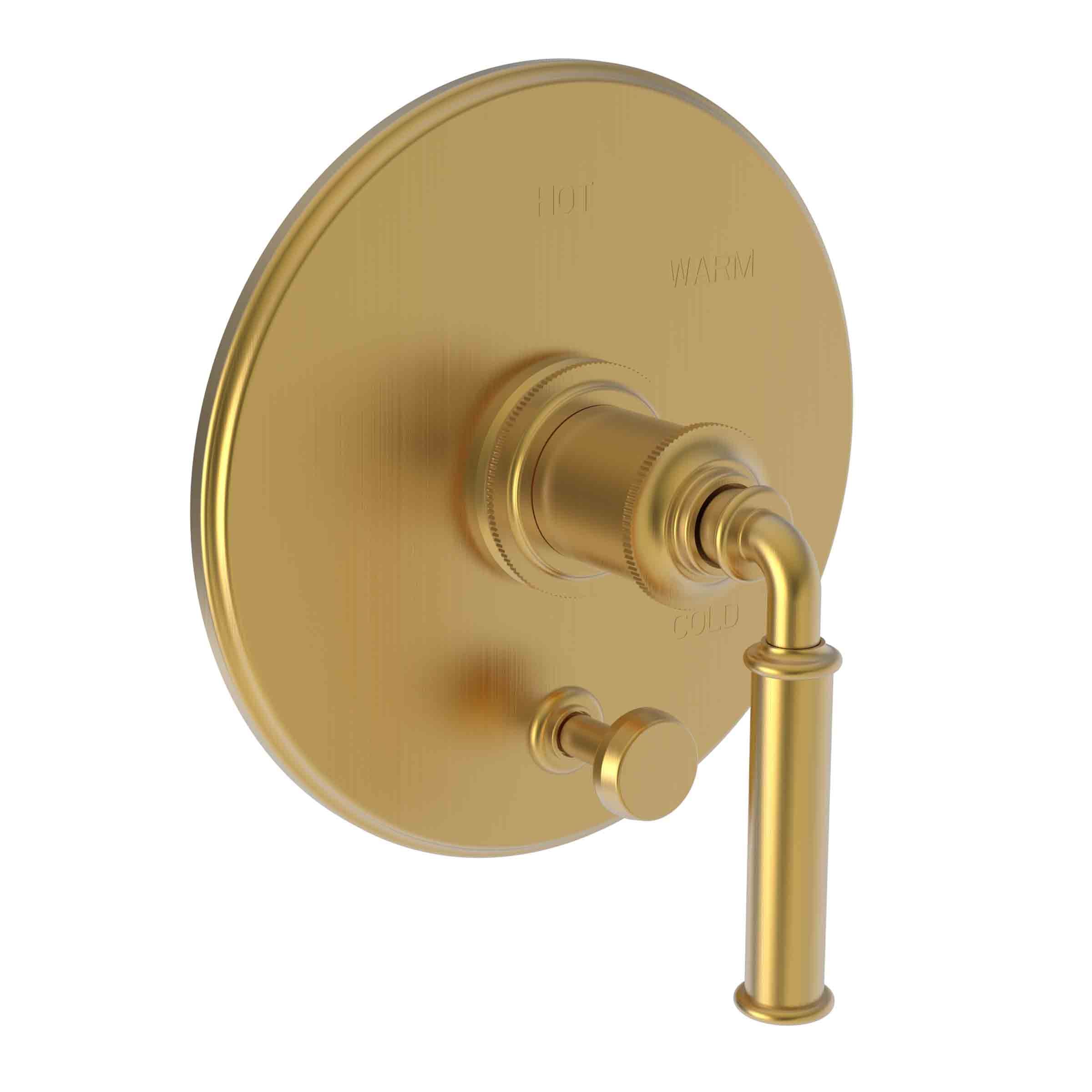 Newport Brass Taft Balanced Pressure Tub & Shower Diverter Plate with Handle. Less Showerhead, arm and flange.
