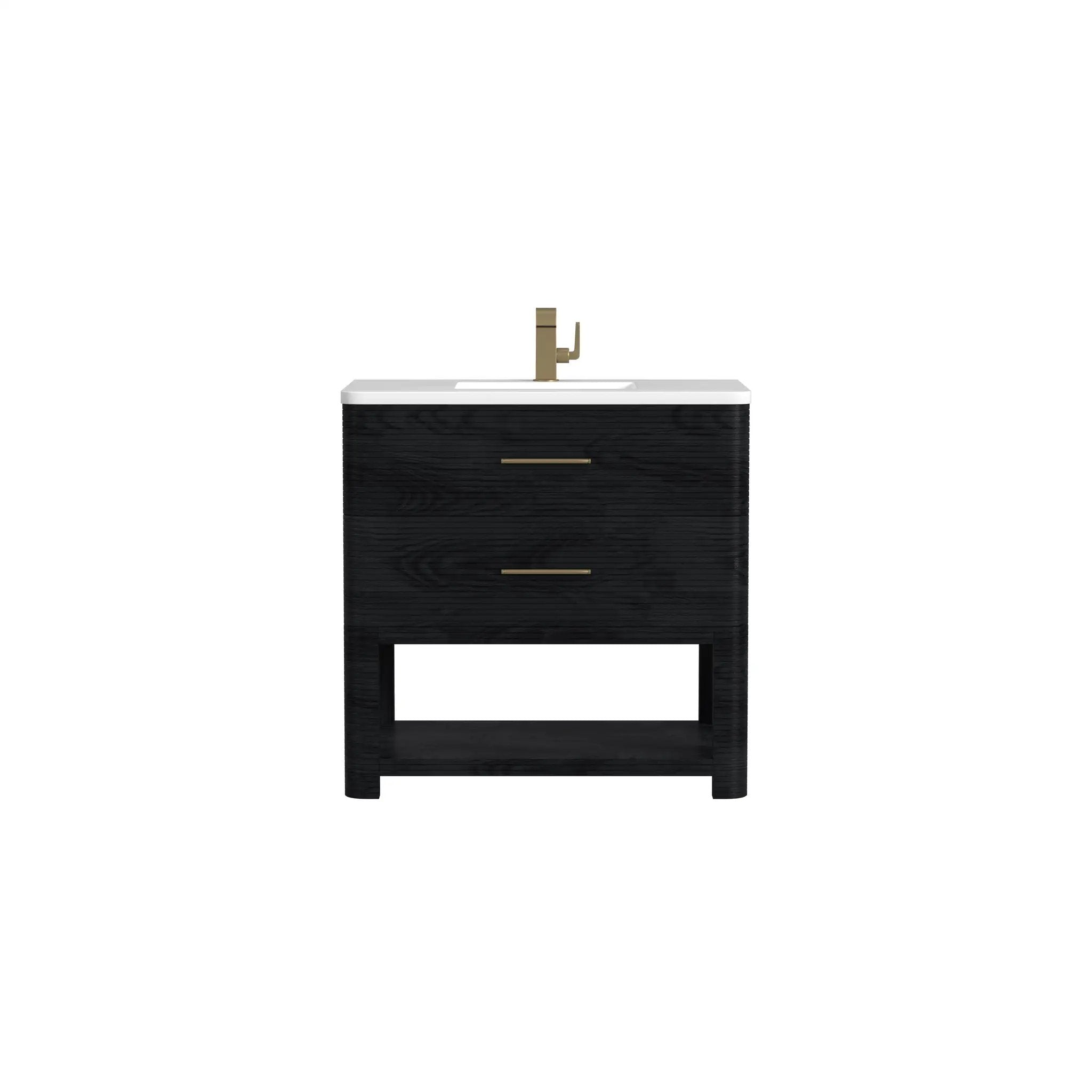 James Martin Lucian 36" Single Vanity Set - Carbon Oak by James Martin Vanities