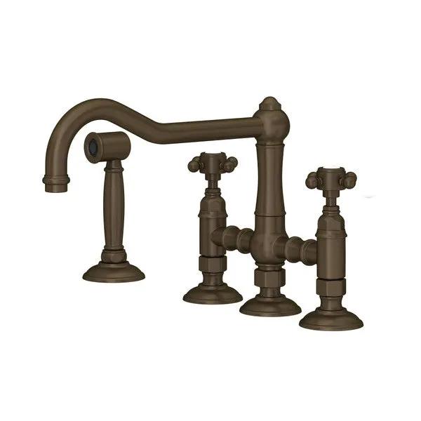 Rohl Acqui Bridge Kitchen Faucet with Side Spray by Rohl