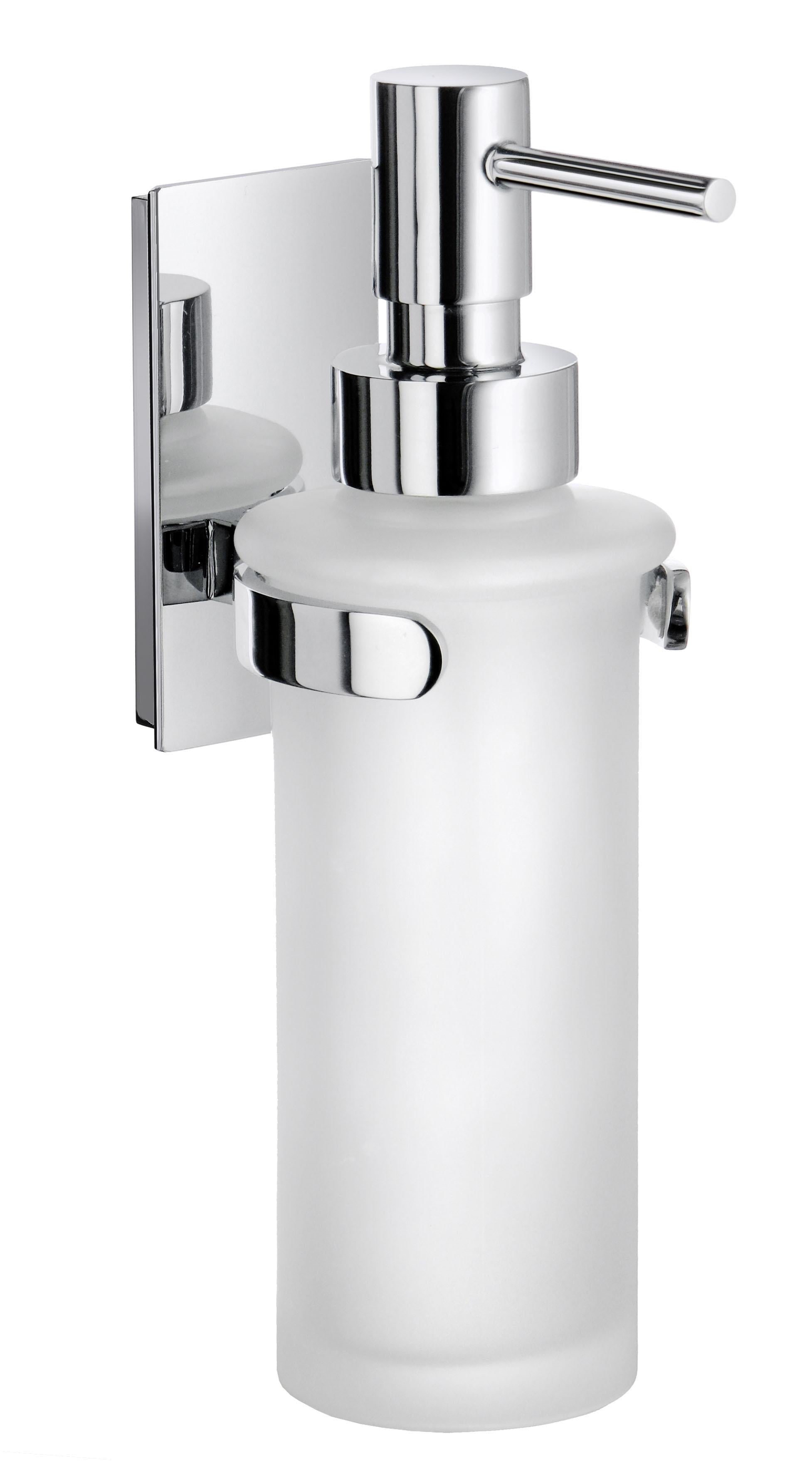 polished chrome soap dispenser