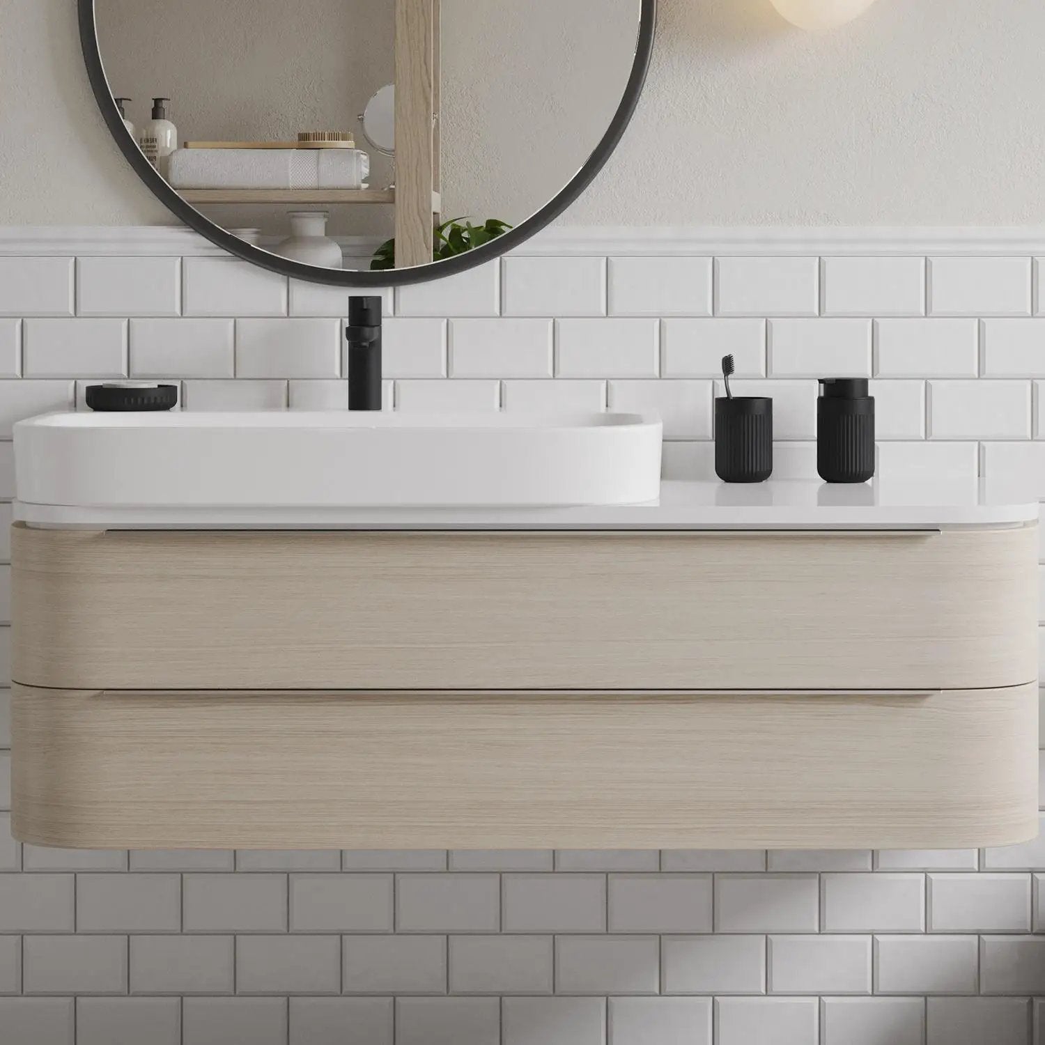 black soap dispenser