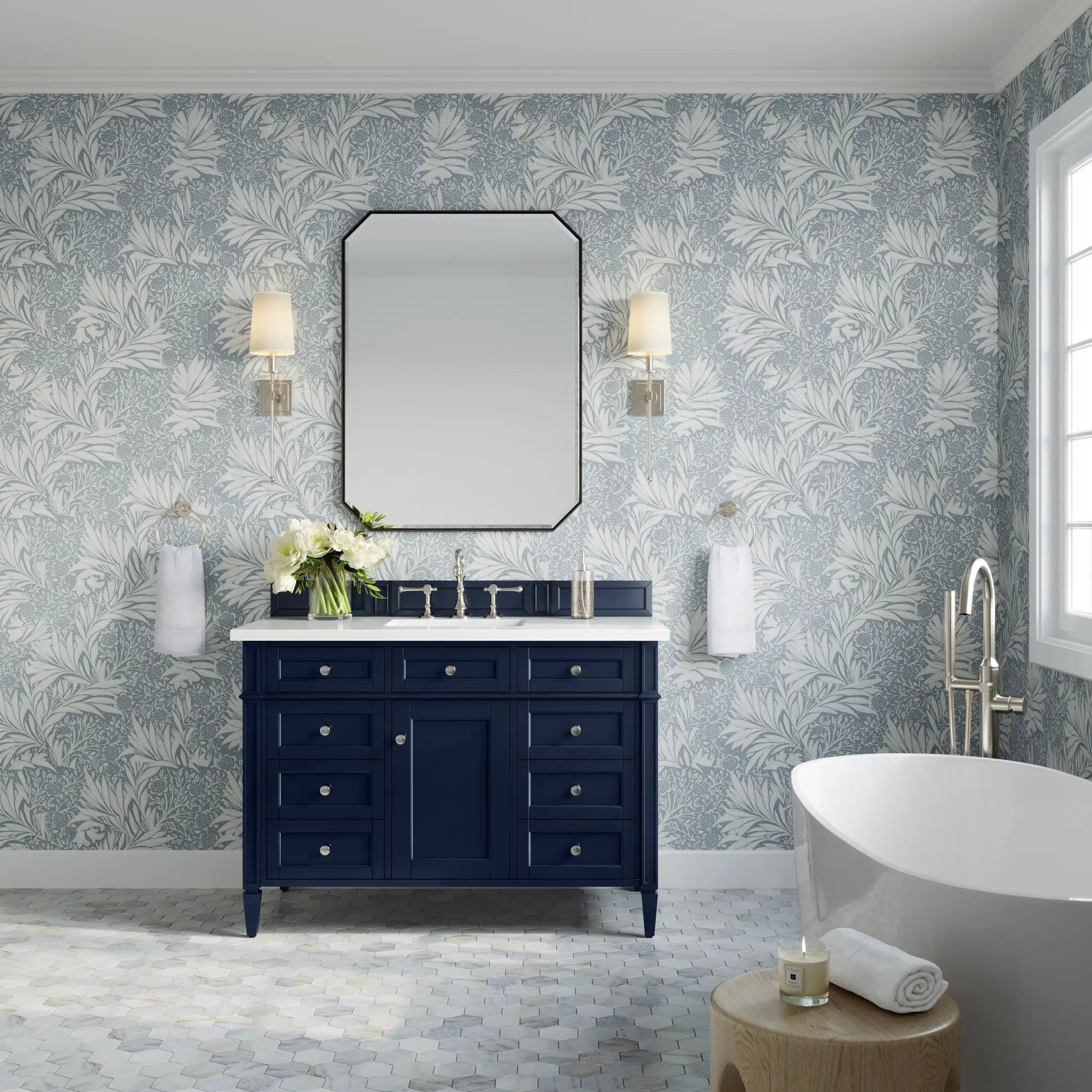 James Martin Brittany 48" Single Vanity Set - Victory Blue by James Martin Vanities