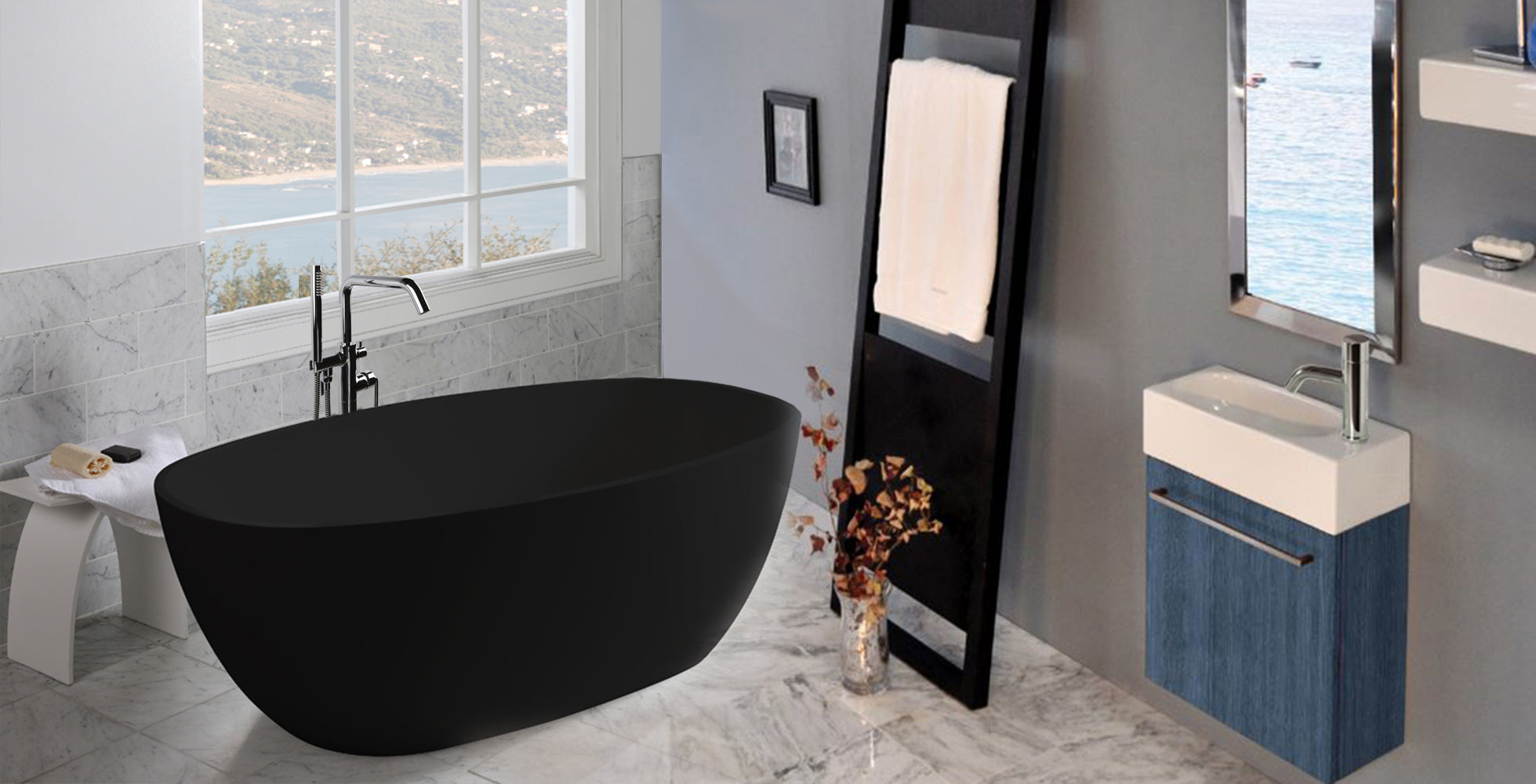 horizon blue vanity