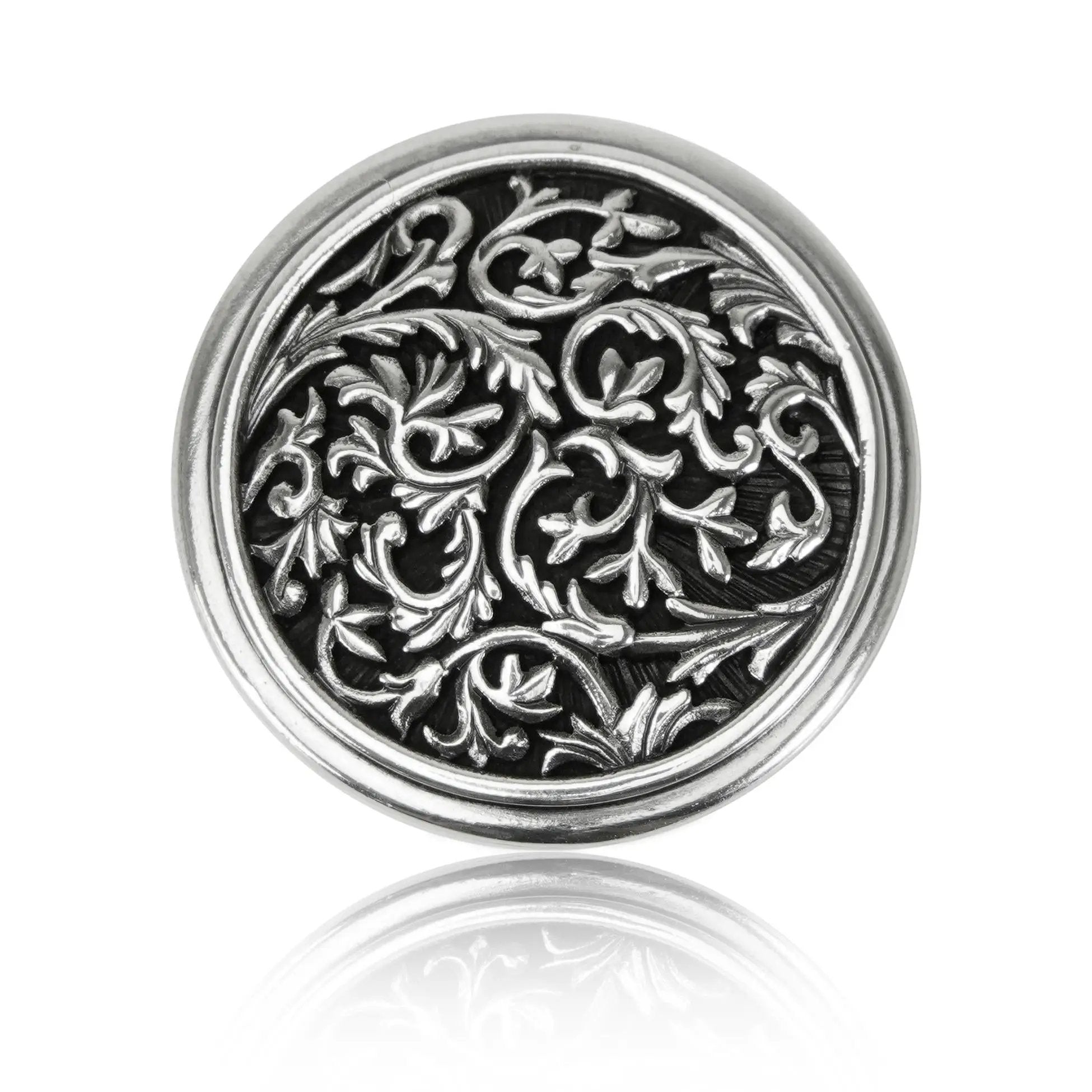 burnish silver knob