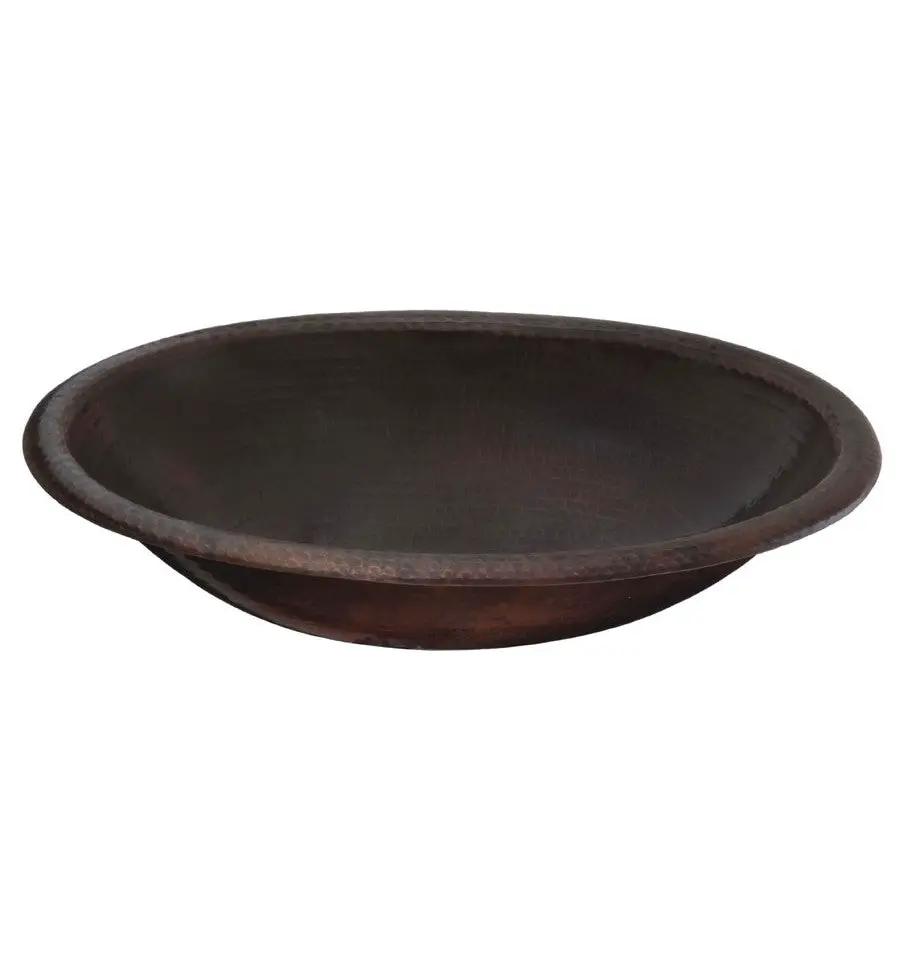 aged copper hammered sink