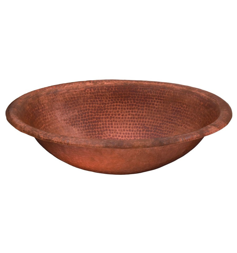 fired copper hammered sink