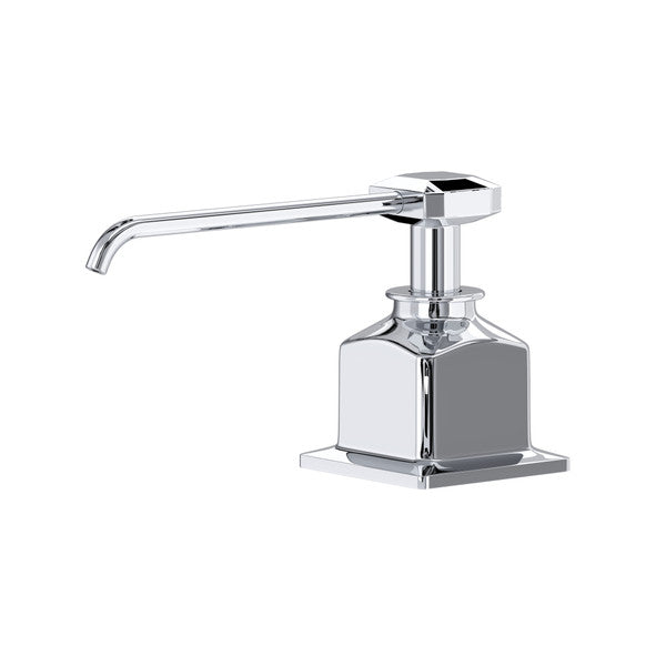 polished chrome soap dispenser