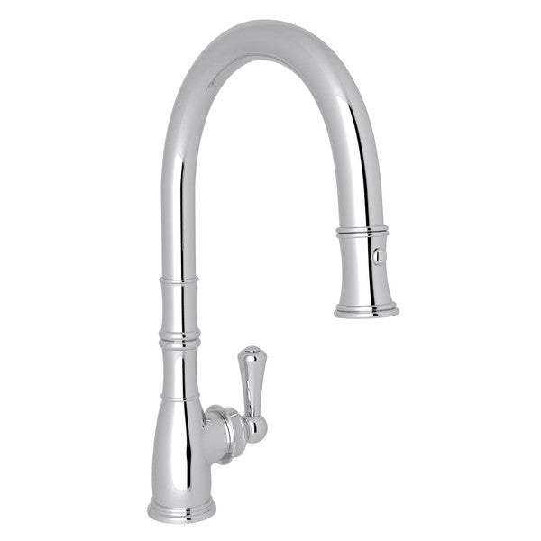 polished chrome kitchen faucet