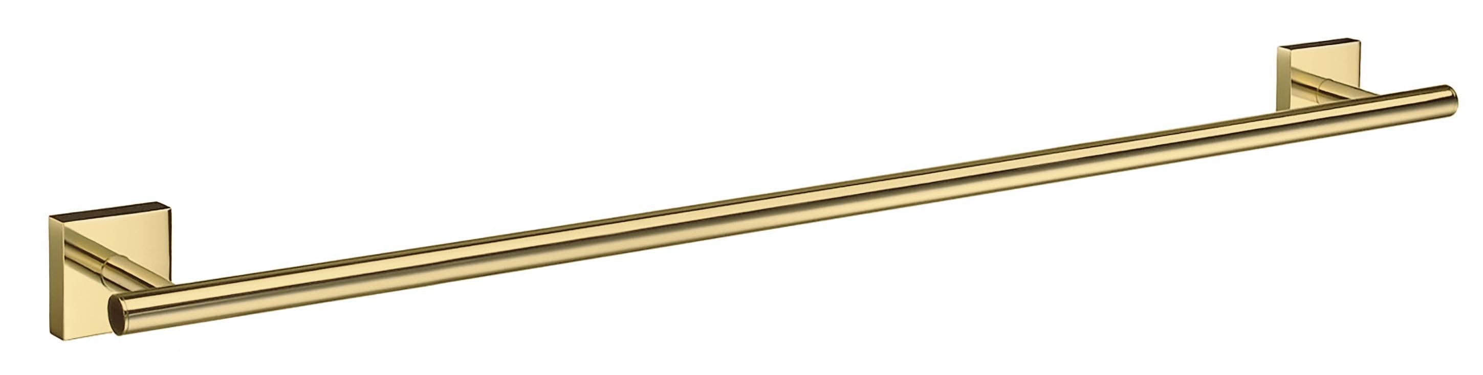 polished brass towel rail
