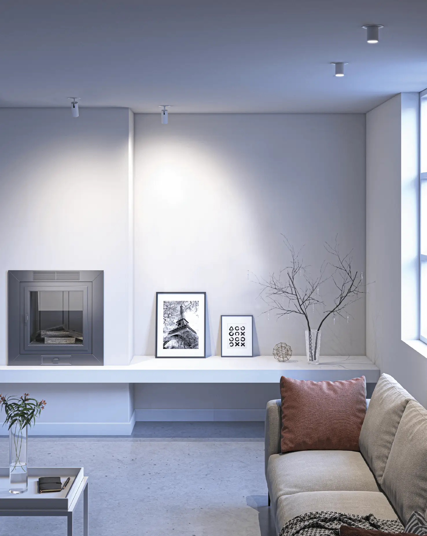 black recessed