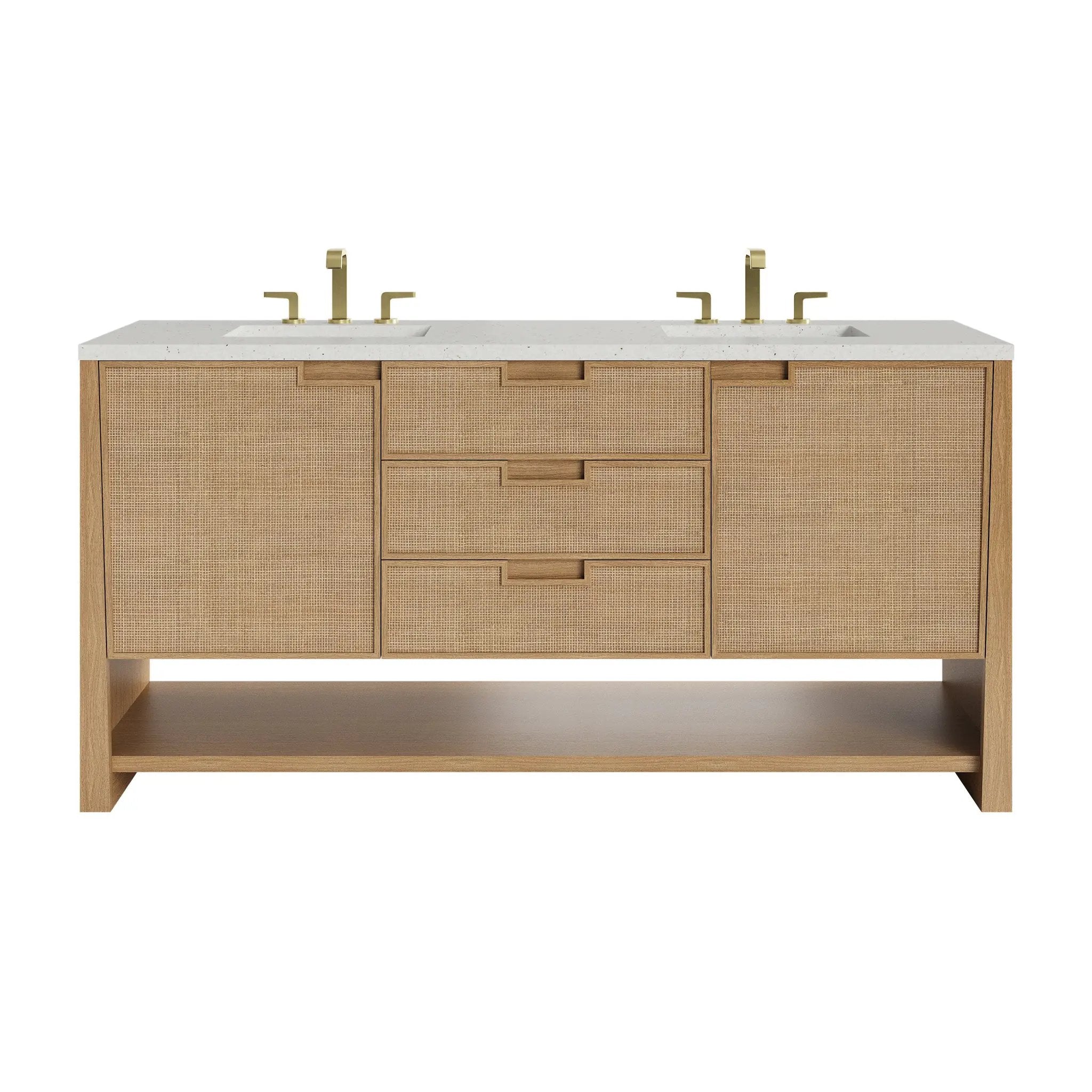 James Martin Solene 72" Double Vanity Set - Seaside Oak by James Martin Vanities