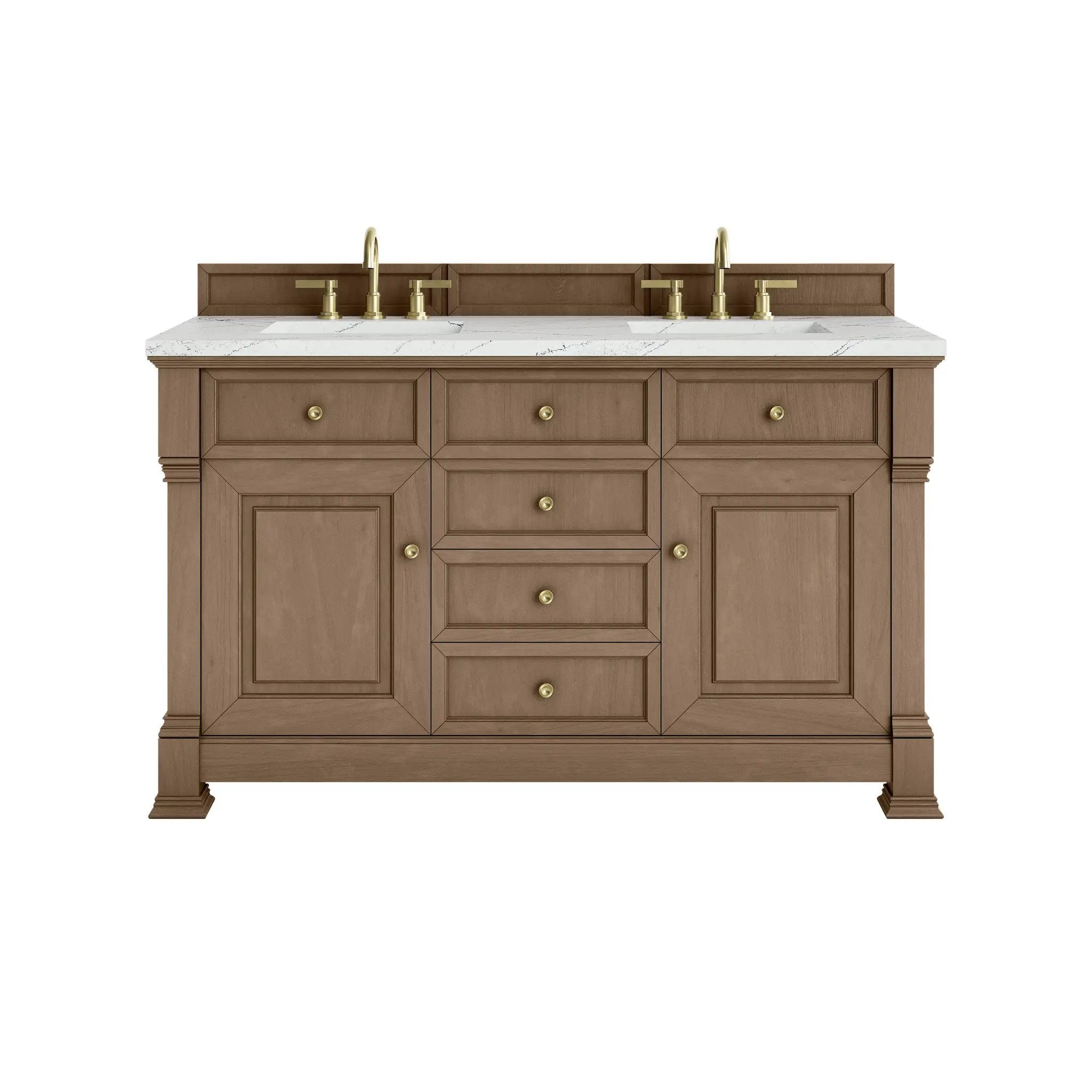 James Martin Brookfield 60" Double Vanity Set - Pecan by James Martin Vanities