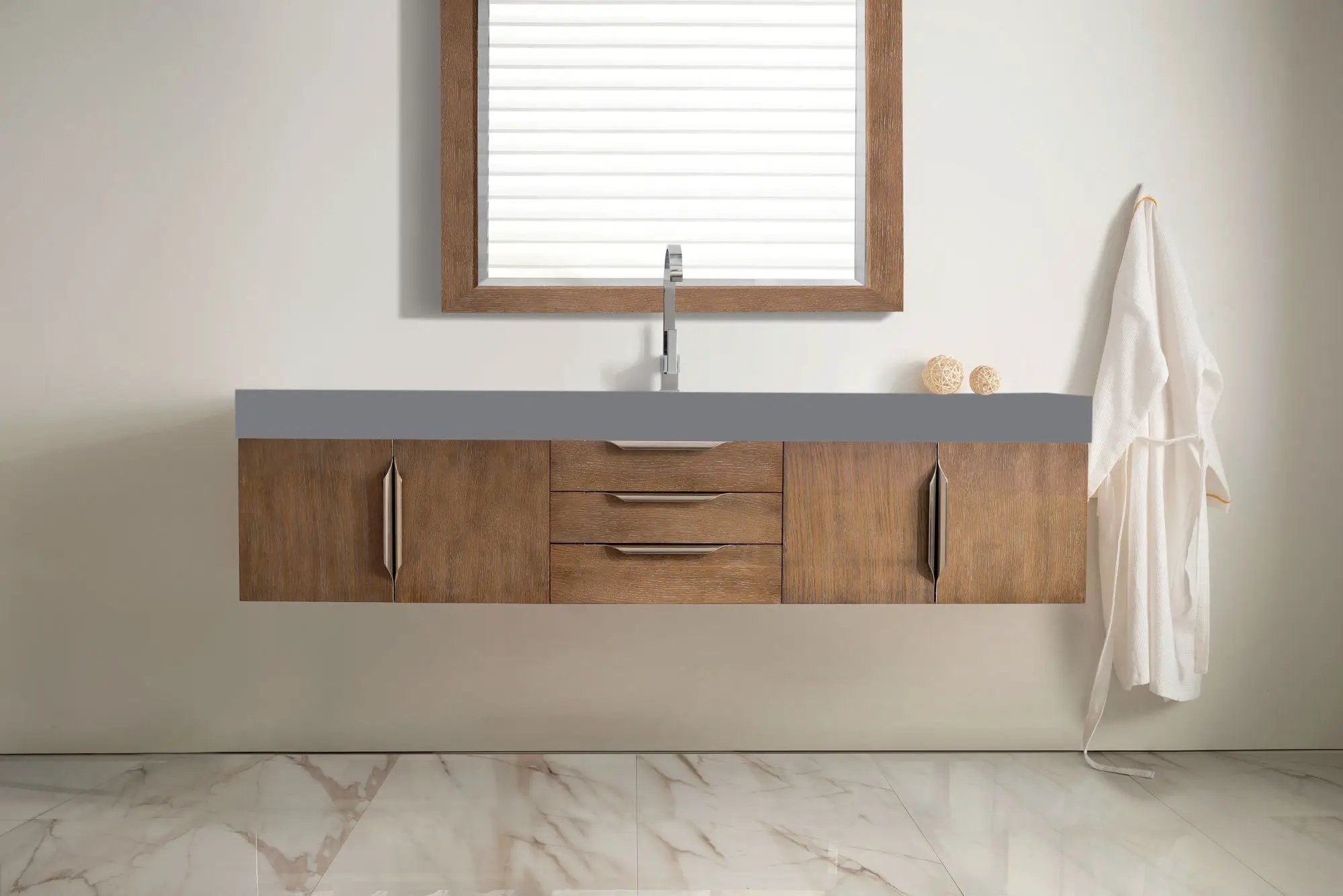 latte oak vanity