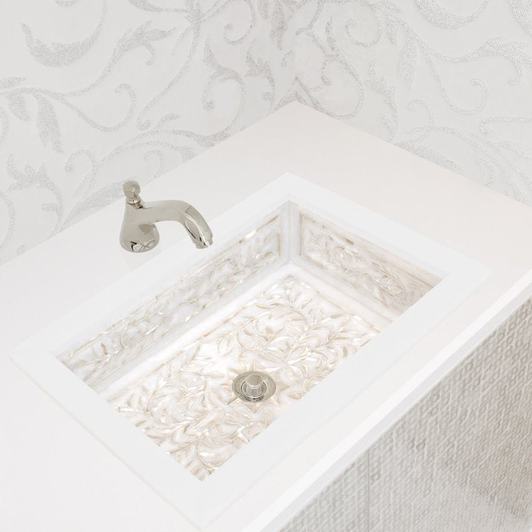 white marble sink