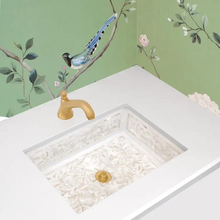 white marble sink