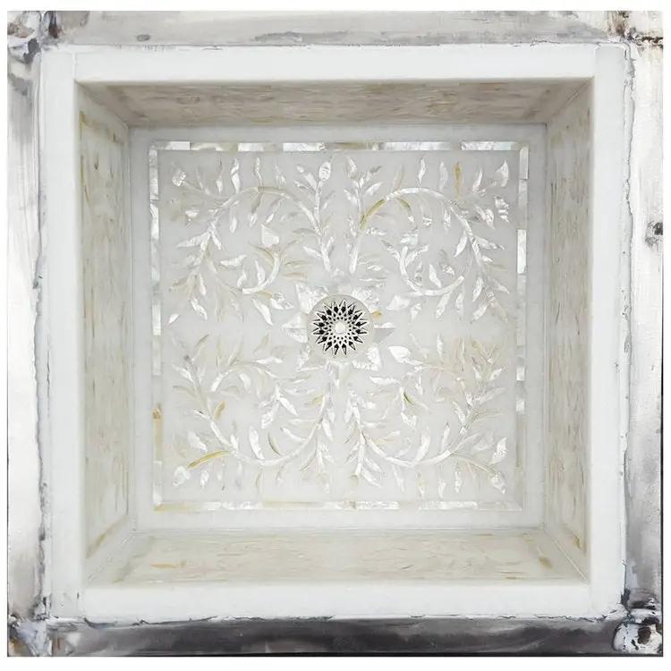 white marble sink