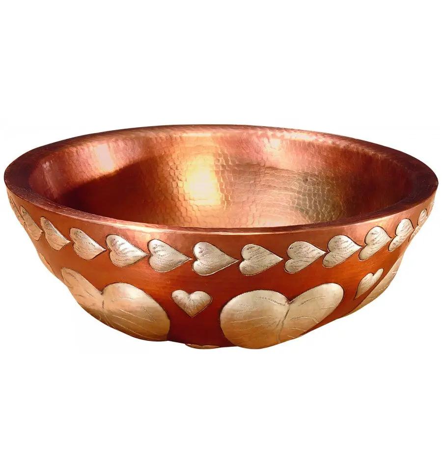 antique satin gold with nickel accents hammered sink
