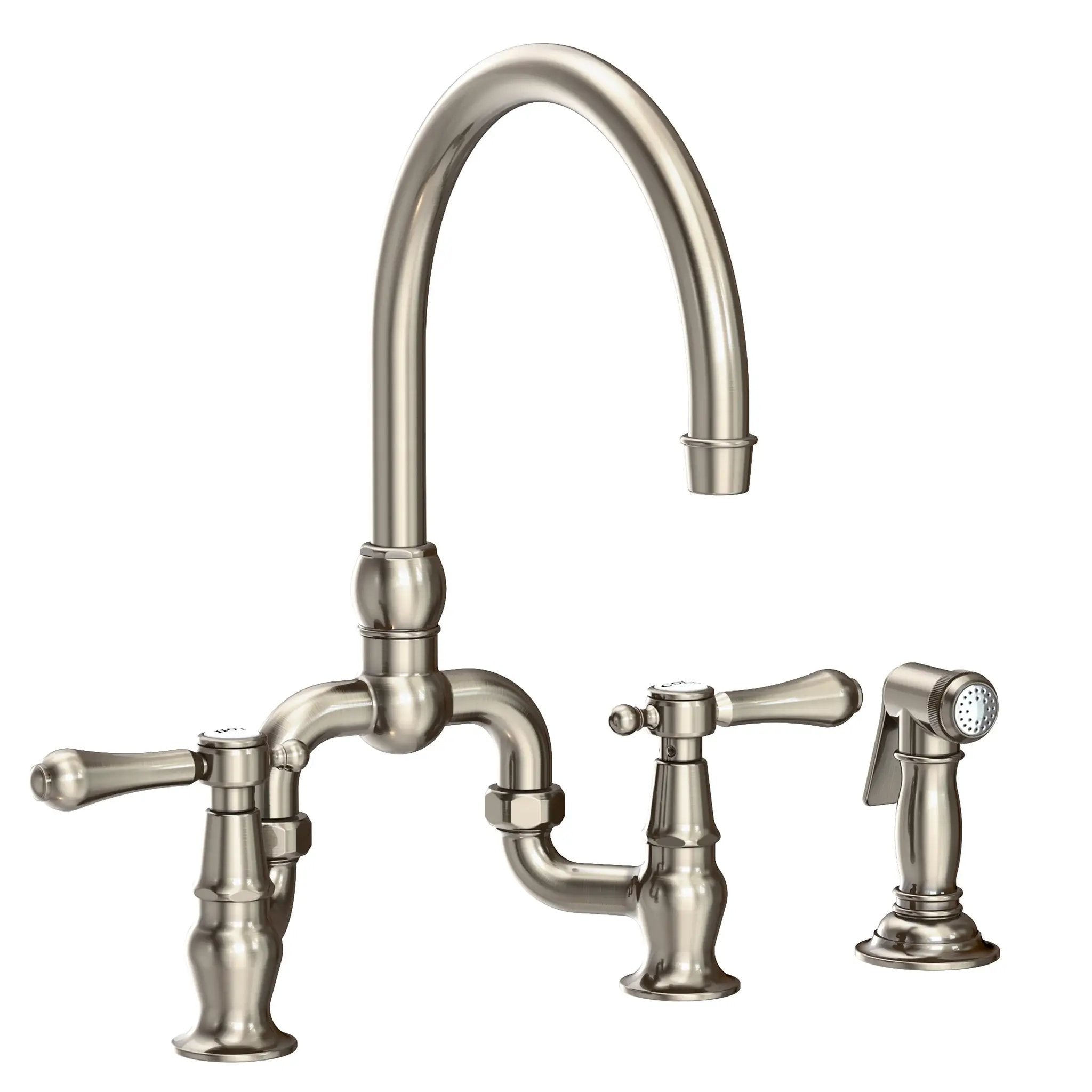 Newport Brass Chesterfield Kitchen Bridge Faucet with Side Spray by Newport Brass