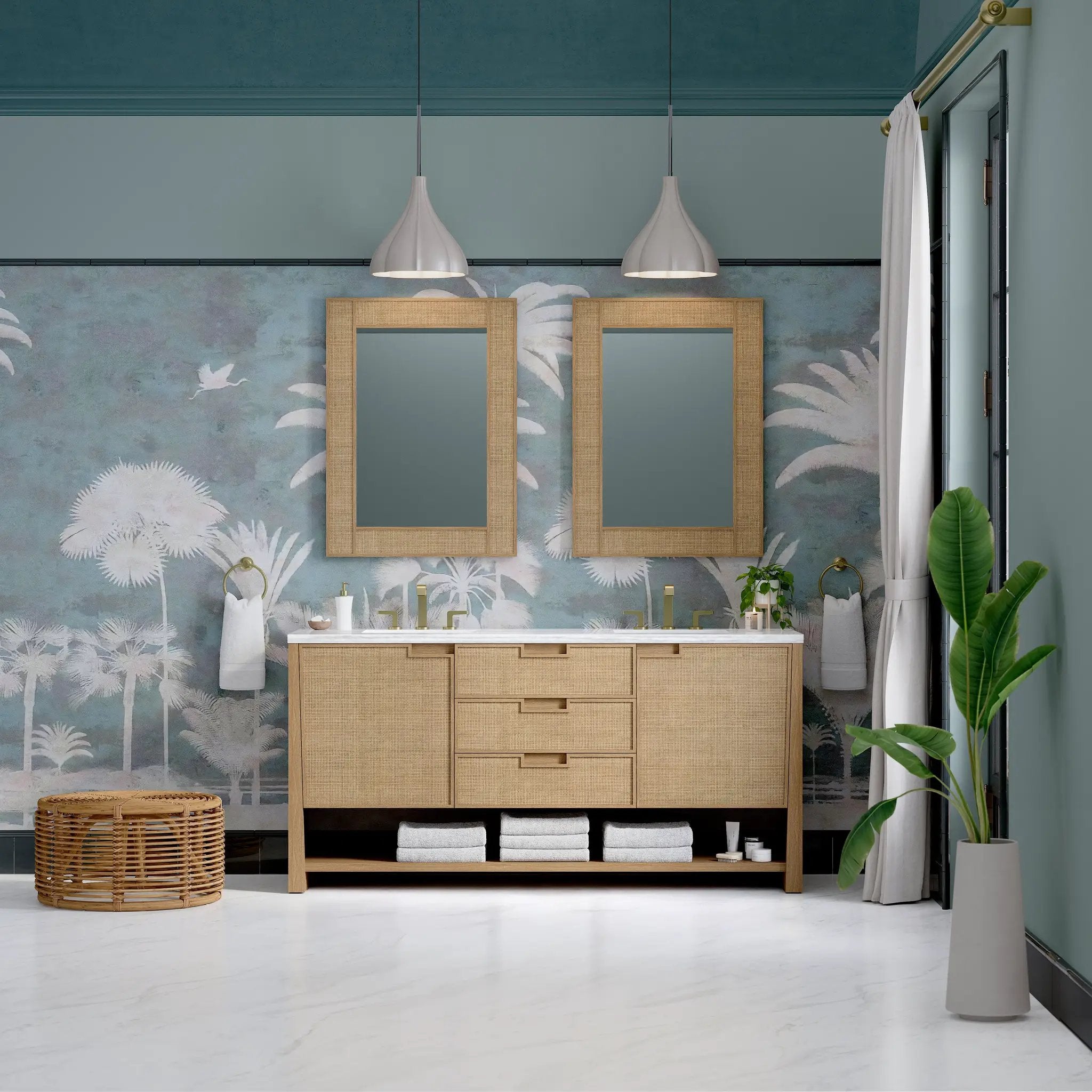 seaside oak vanity