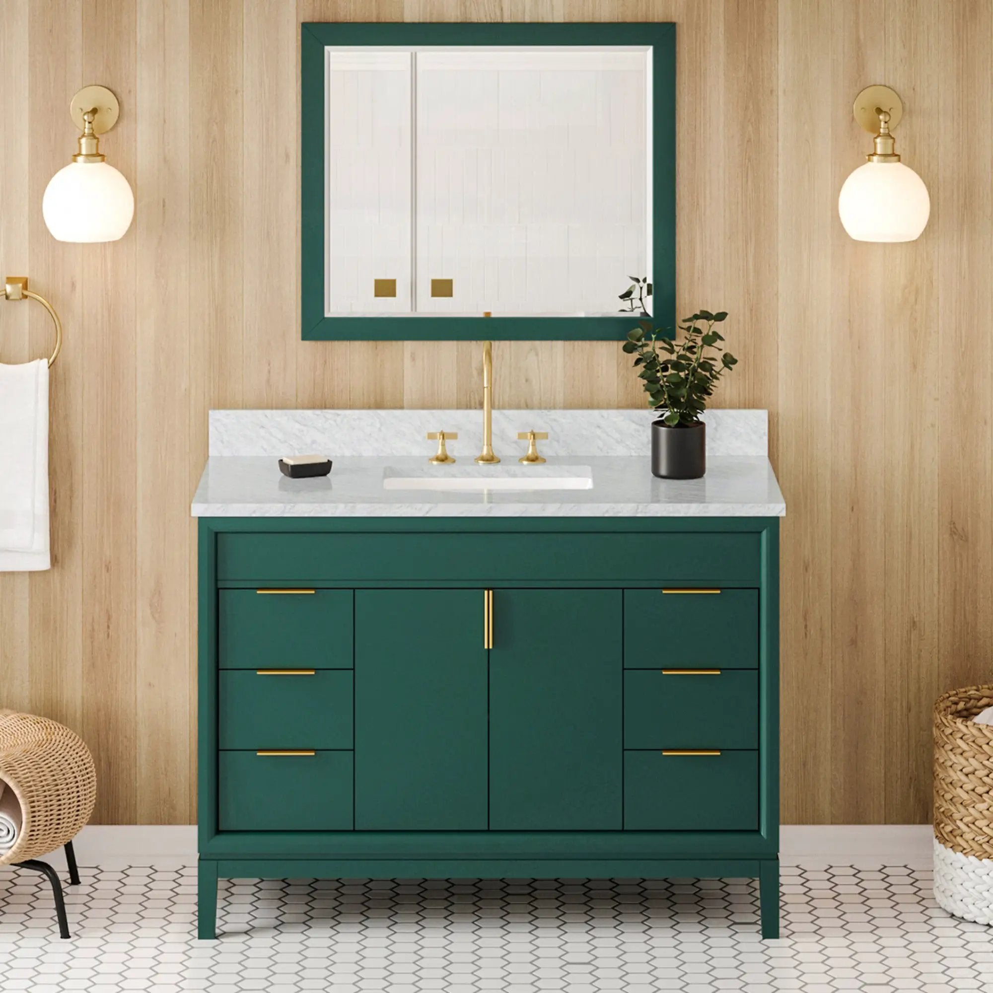 Jeffrey Alexander 48" Theodora Vanity Set by Jeffrey Alexander