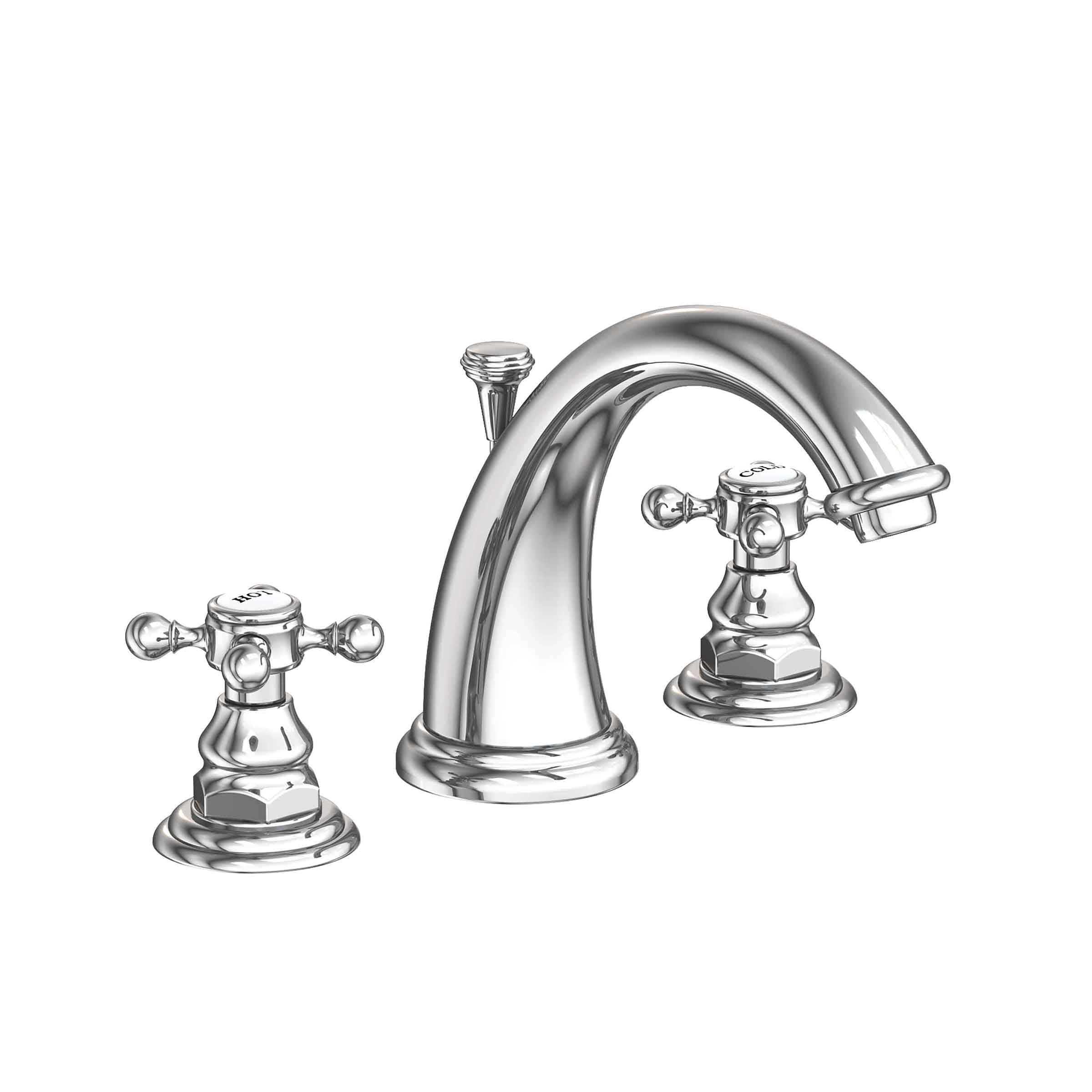 polished chrome lavatory faucet