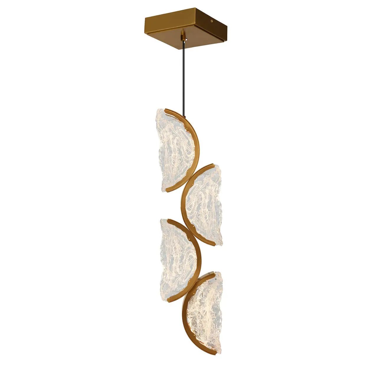 CWI Lighting Moon Integrated LED 8" Mini Pendant with Handcrafted Glass by CWI Lighting