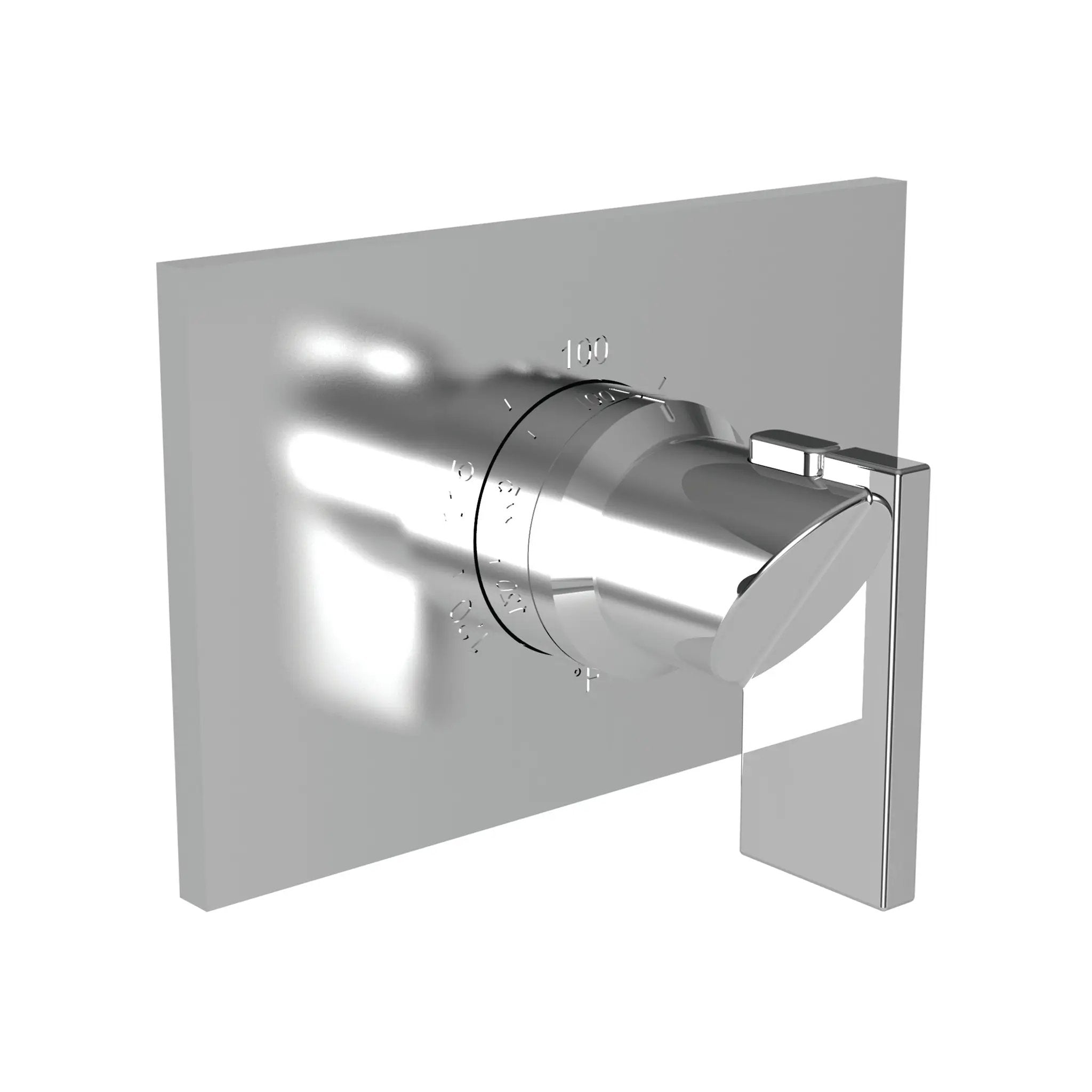 polished chrome thermostatic trim plate
