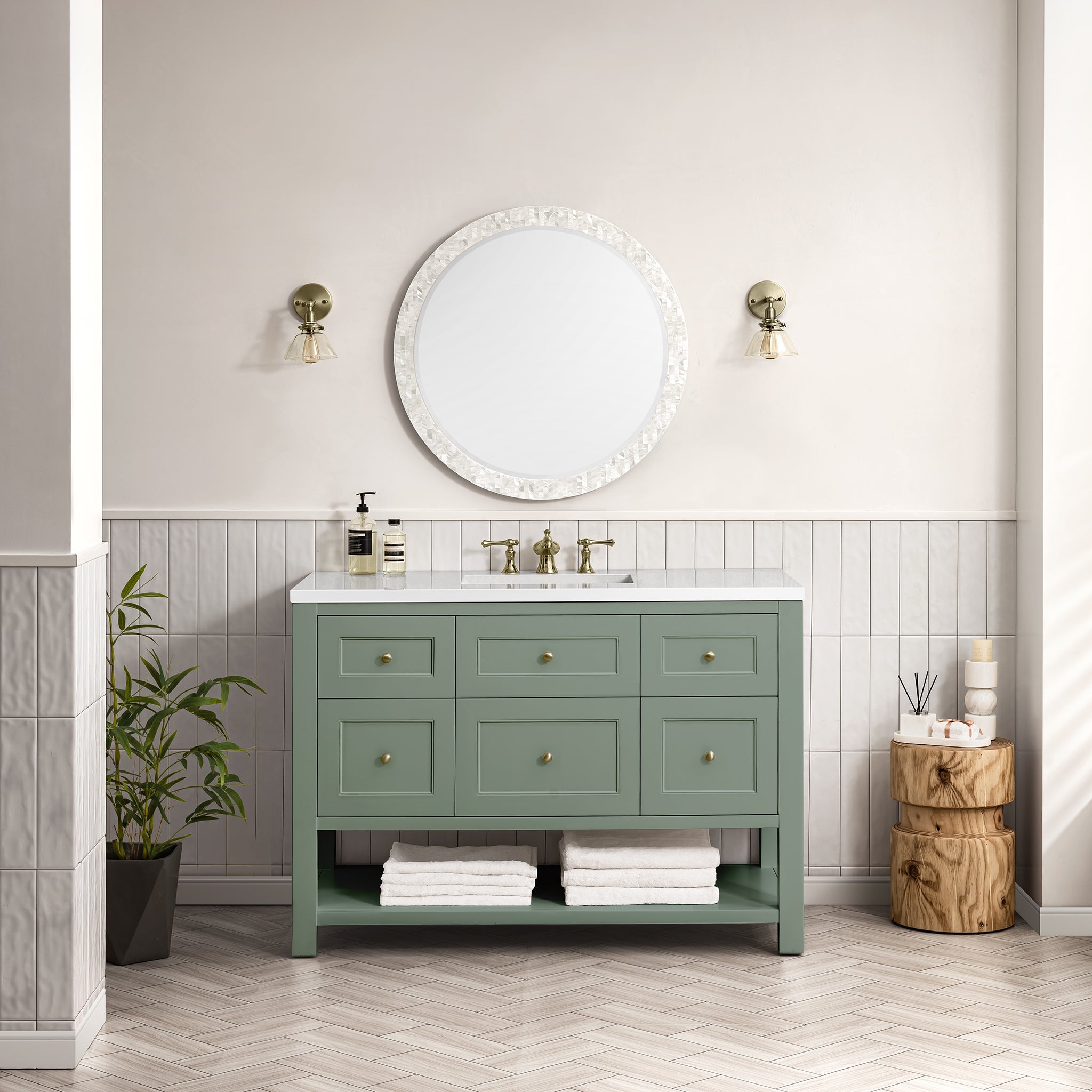 James Martin Vanities Breckenridge 48" Single Vanity - Smokey Celadon