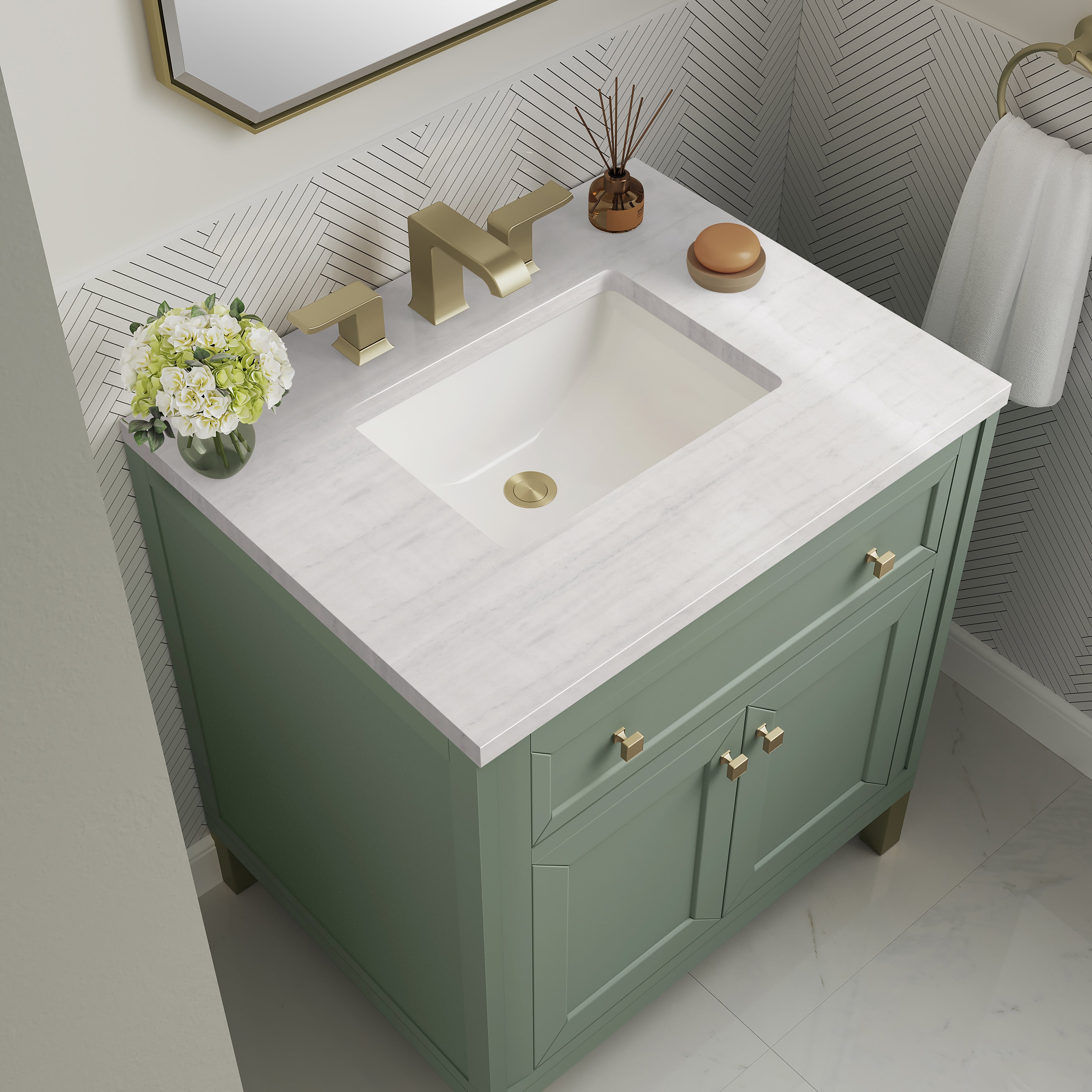 arctic fall solid surface top vanity
