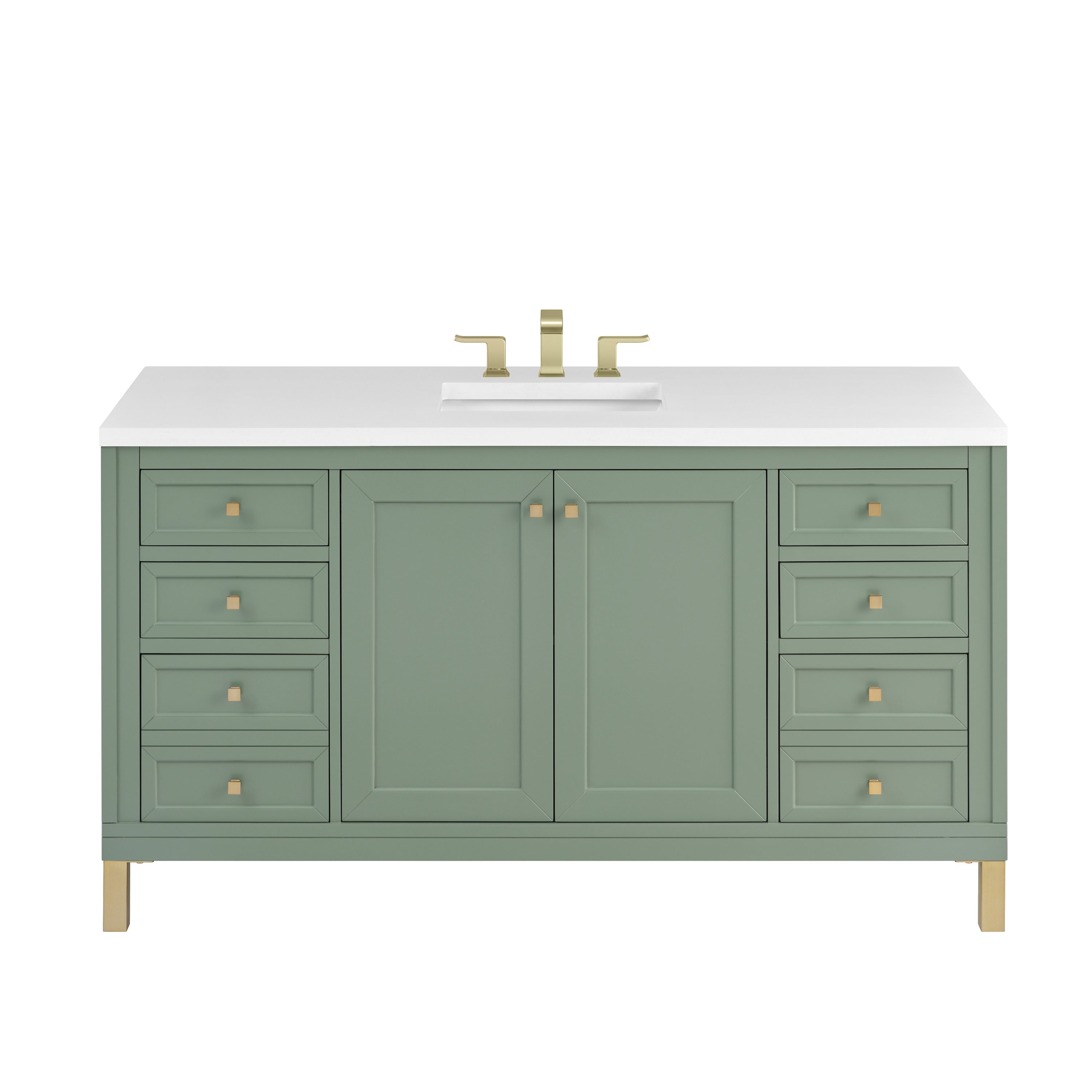 James Martin Vanities Chicago 60" Single Vanity - Smokey Celadon