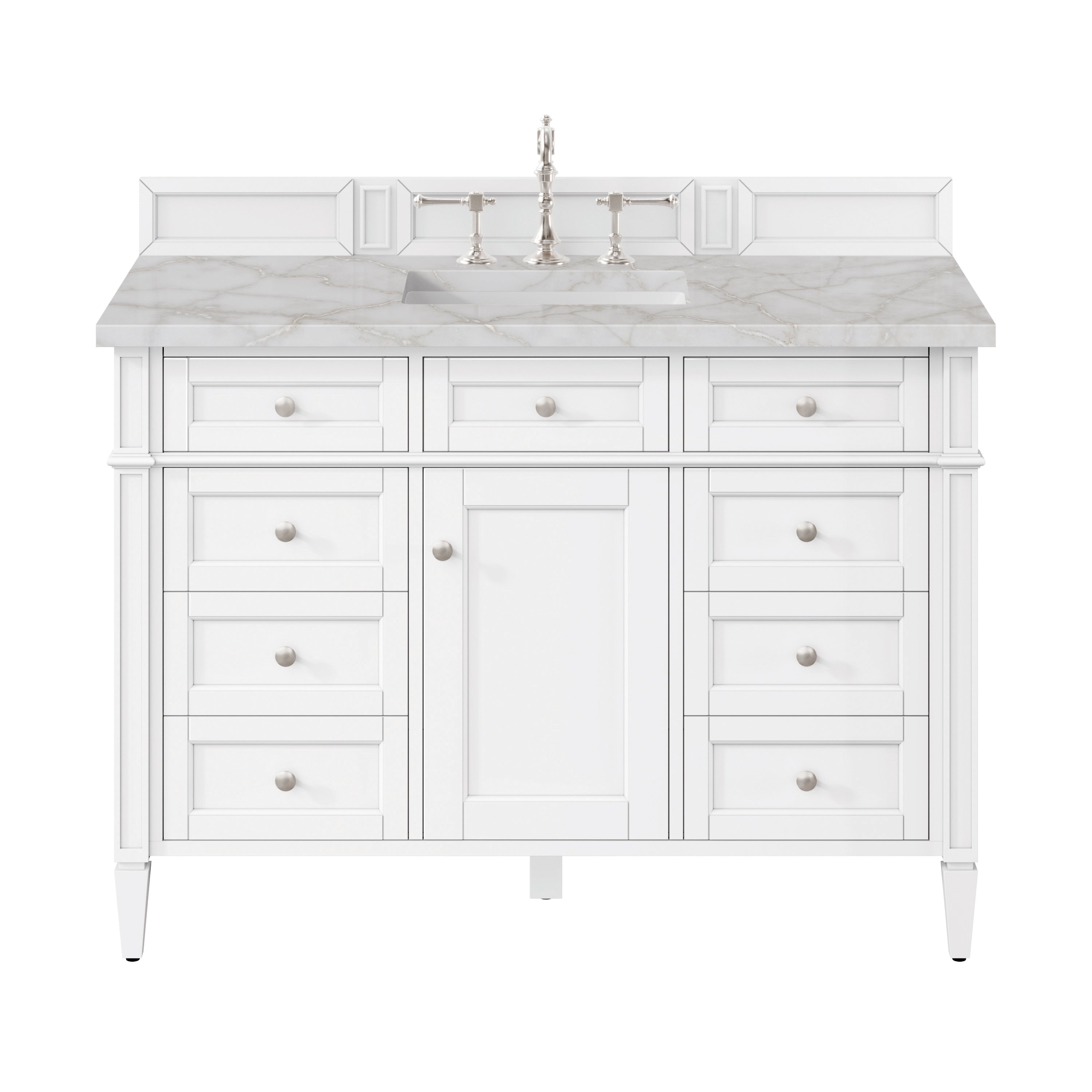 James Martin Brittany 48" Single Vanity Set - Bright White by James Martin Vanities