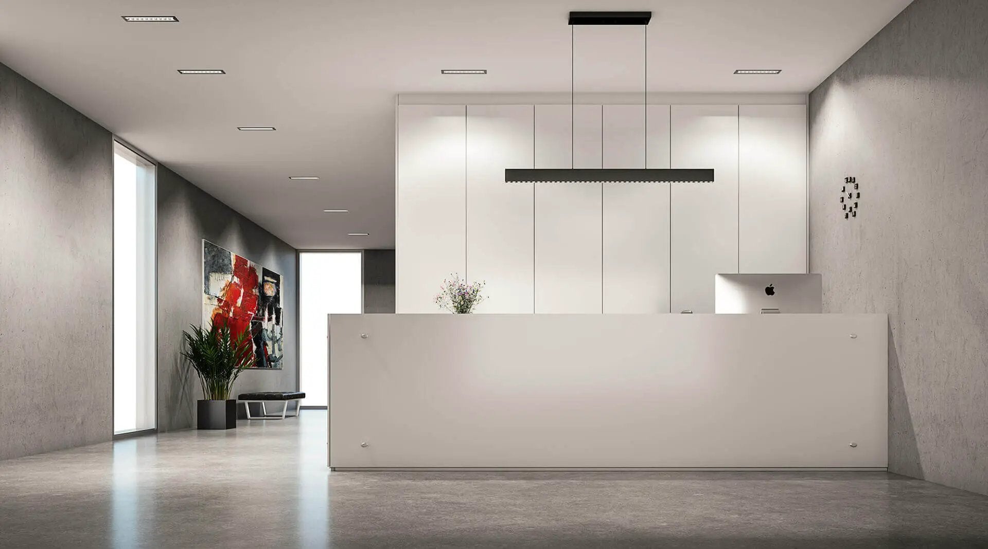 white recessed