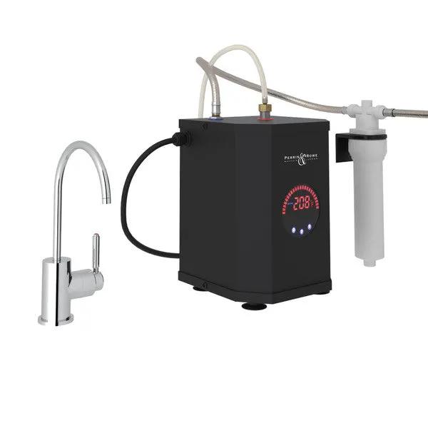 polished chrome kitchen faucet