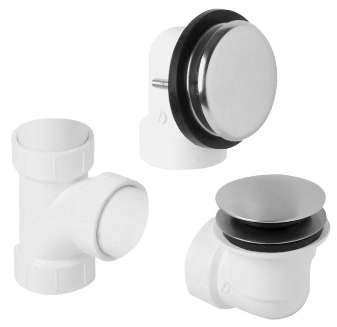 MTI Toe Tap Drain W/Round Overflow by MTI