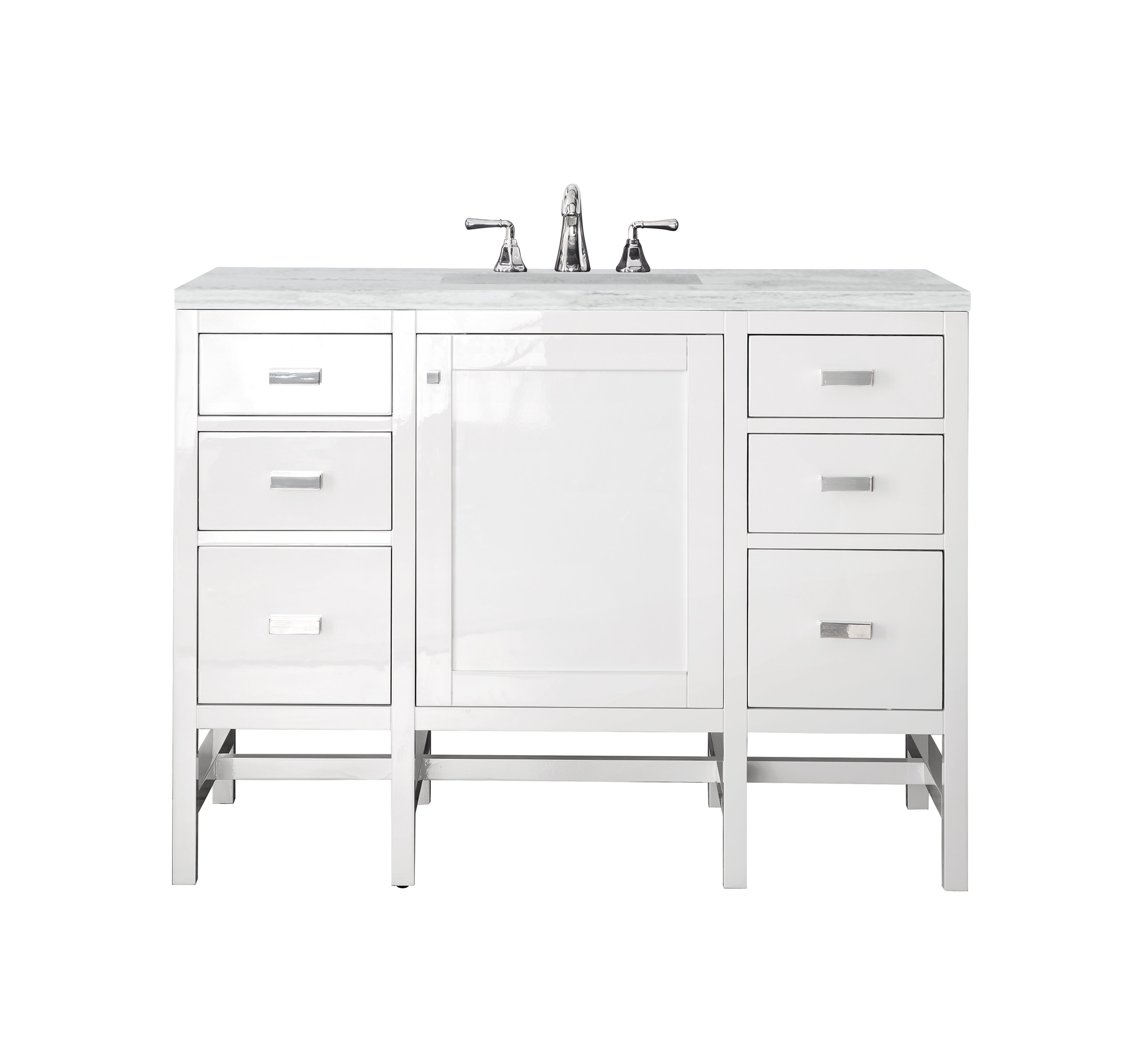 James Martin Vanities Addison 48" Single Vanity - Glossy White