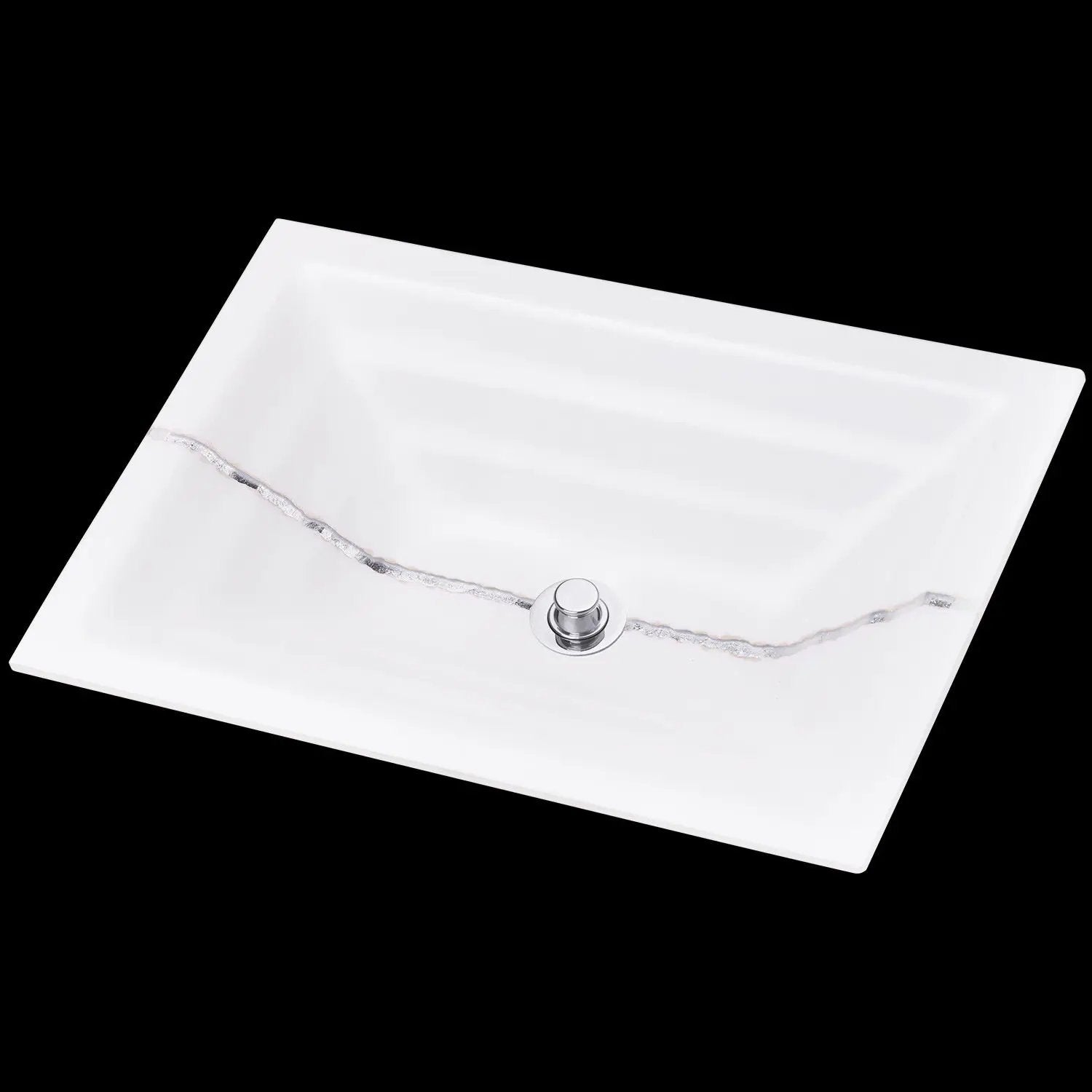 Linkasink Artisan Glass with Metal Leaf Accent Undermount Sink by Linkasink