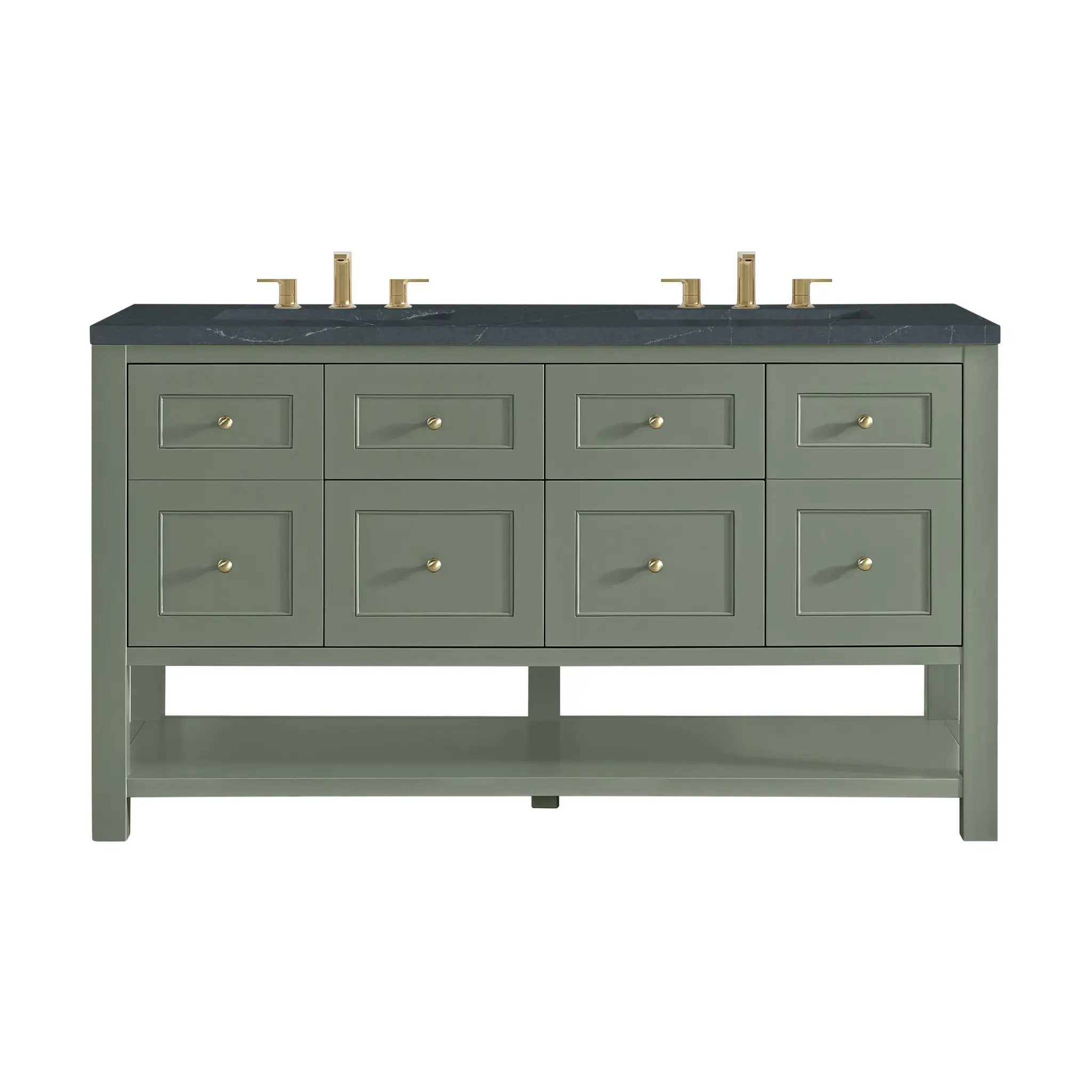 James Martin Breckenridge 60" Double Vanity Set - Smokey Celadon by James Martin Vanities