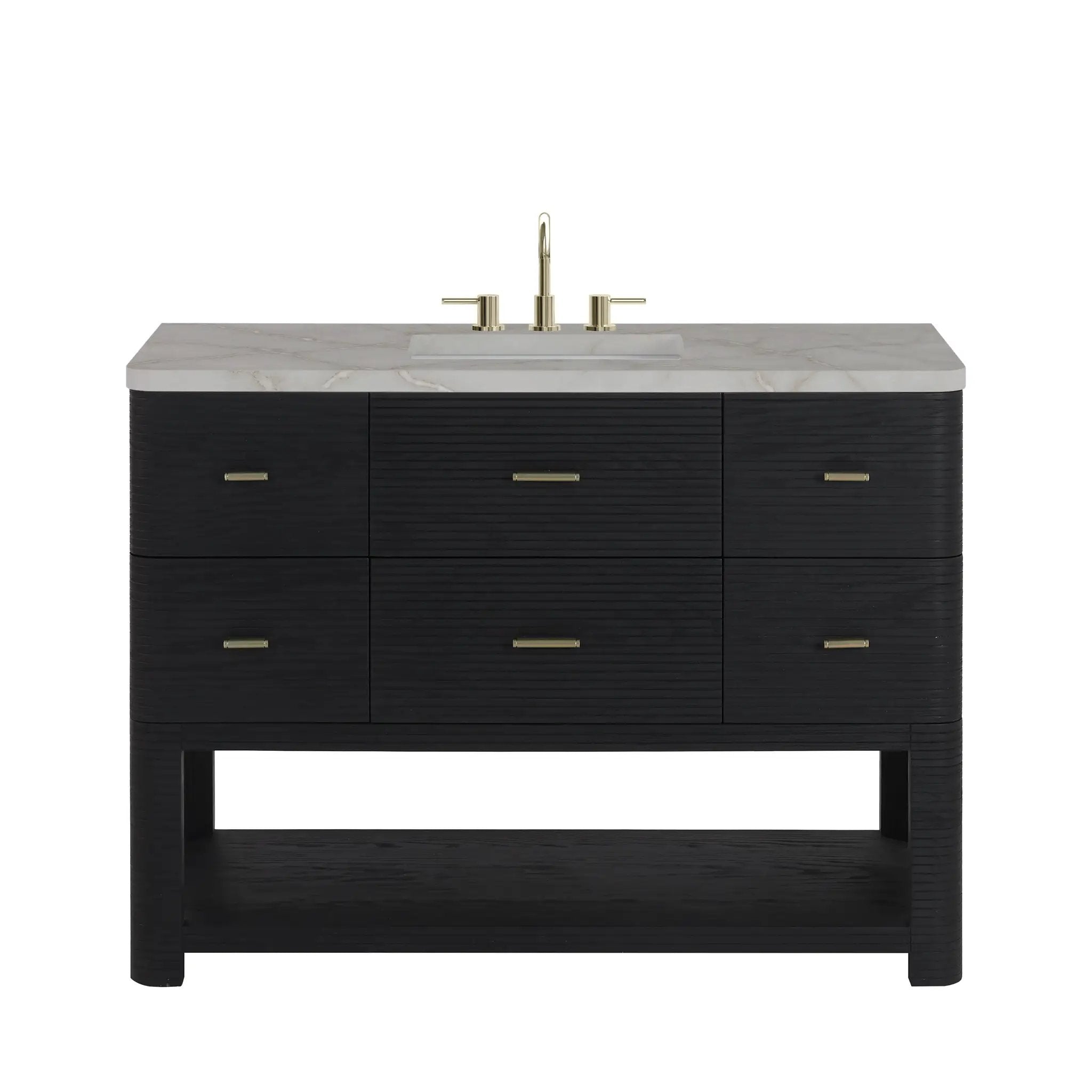 James Martin Lucian 48" Single Vanity Set - Carbon Oak by James Martin Vanities