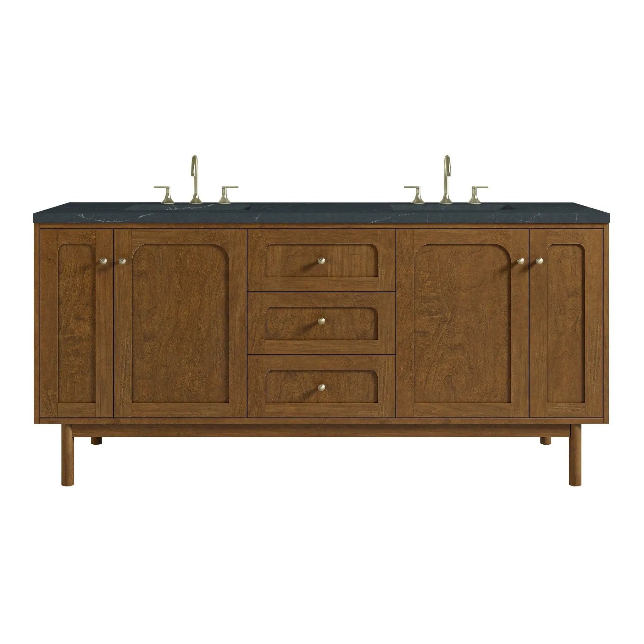 James Martin Laurent 72" Double Vanity Set - Honey Oak by James Martin Vanities