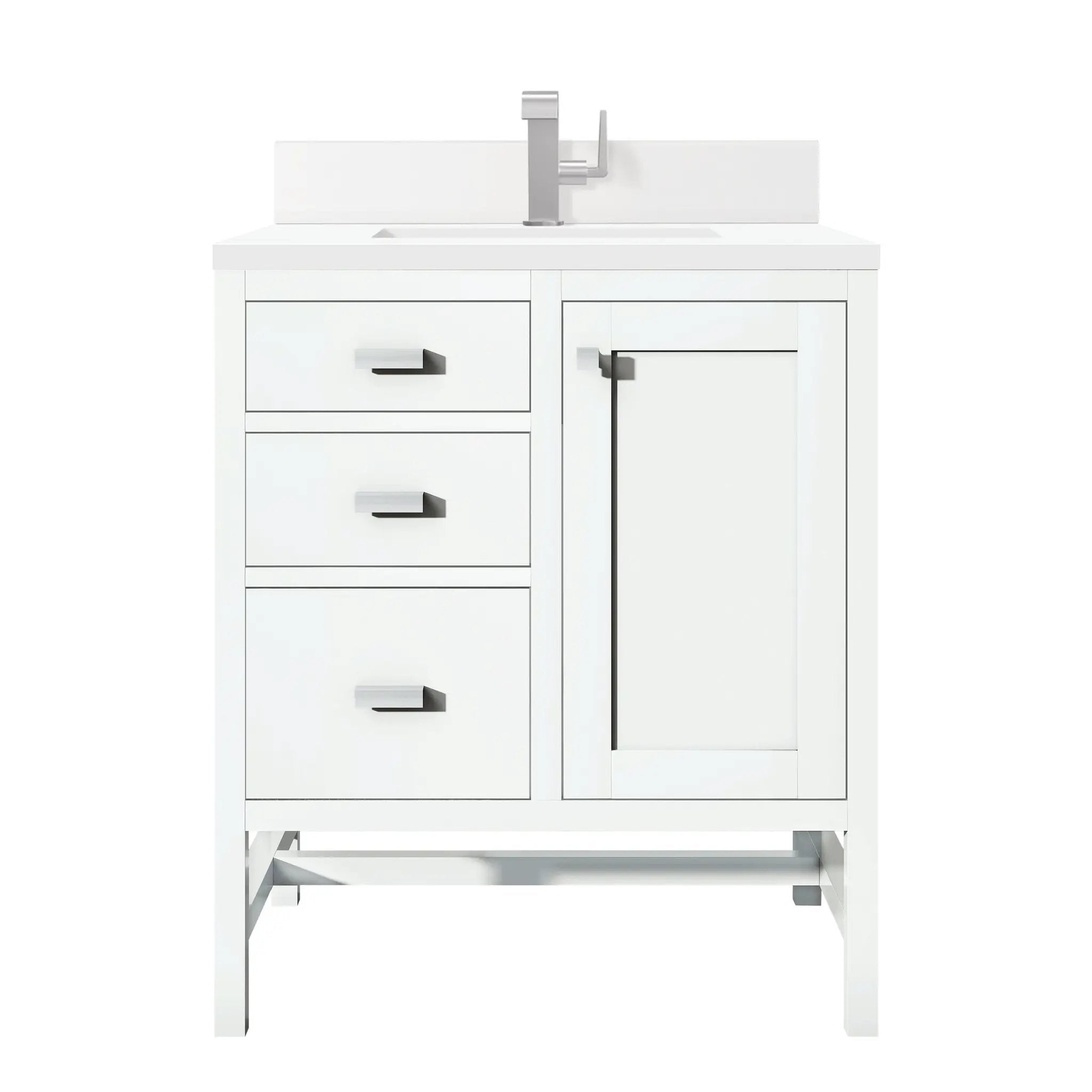 glossy white vanity